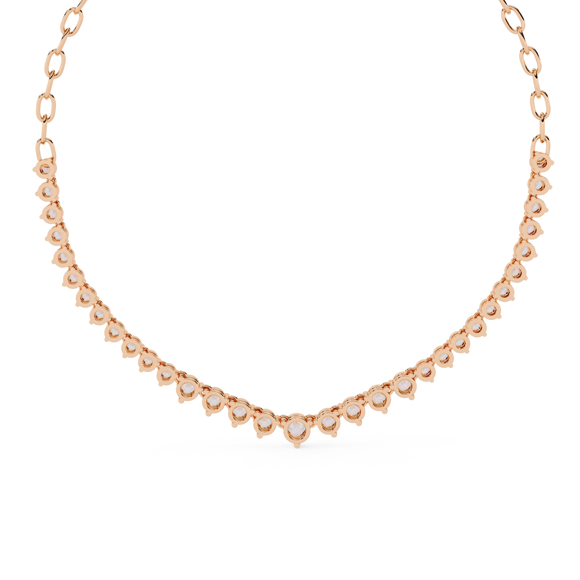 Diamond Necklace 360 animation renders 3dm stl details 3D print model_7