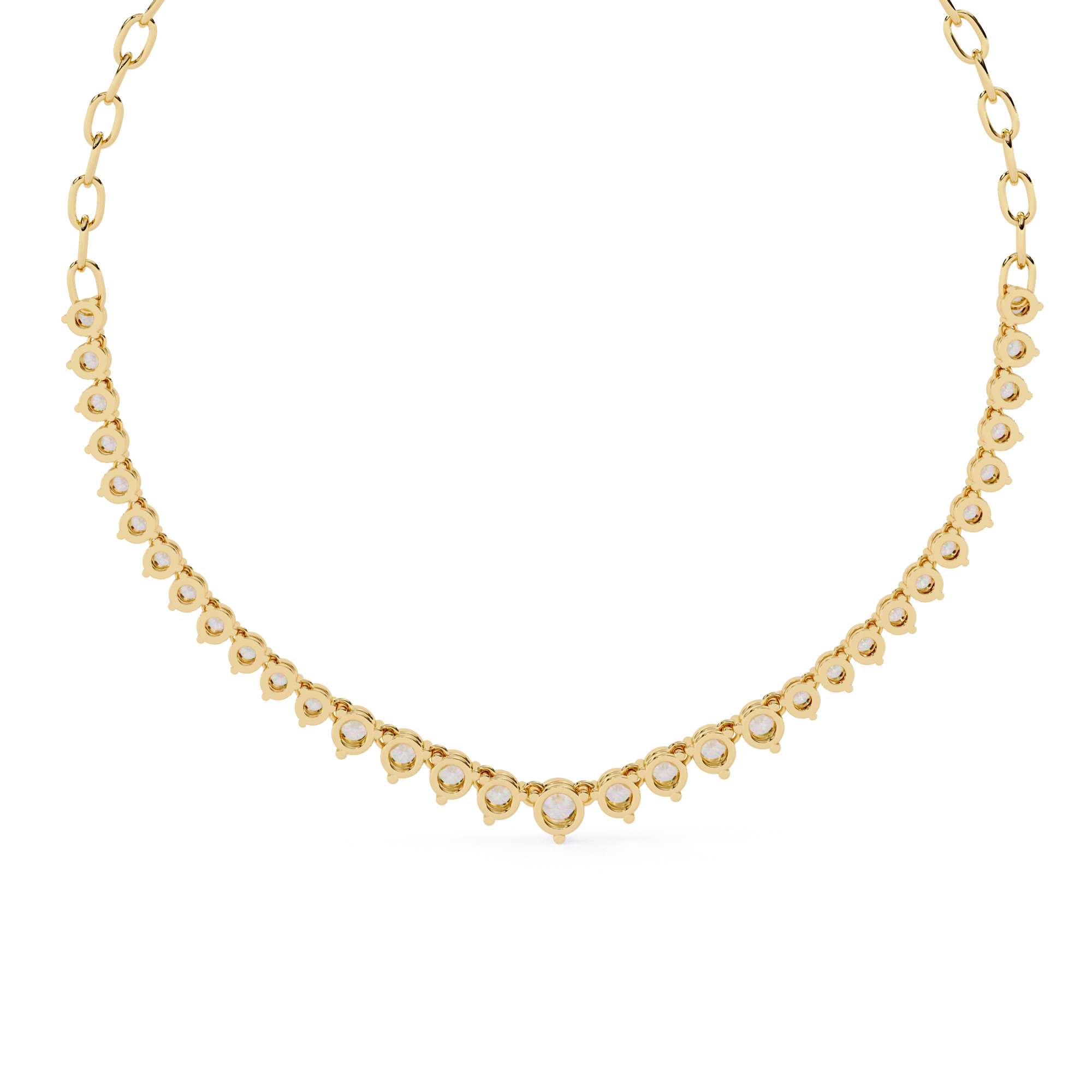 Diamond Necklace 360 animation renders 3dm stl details 3D print model_8