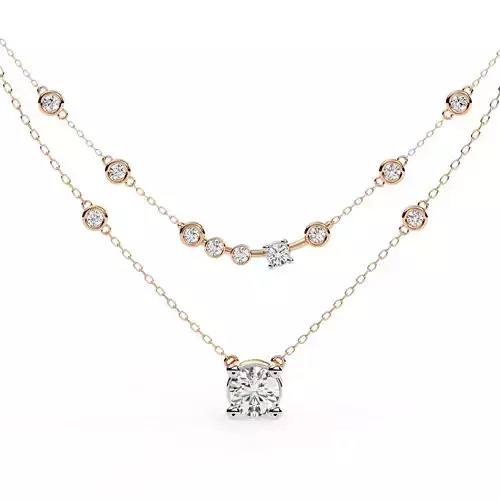 Diamond Necklace 360 animation renders 3dm stl details 3D print model