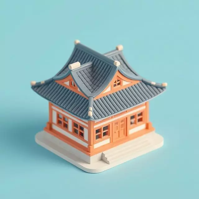 Japanese Building 3D model_0