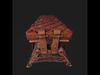 Medieval Bench Low-poly 3D model_1