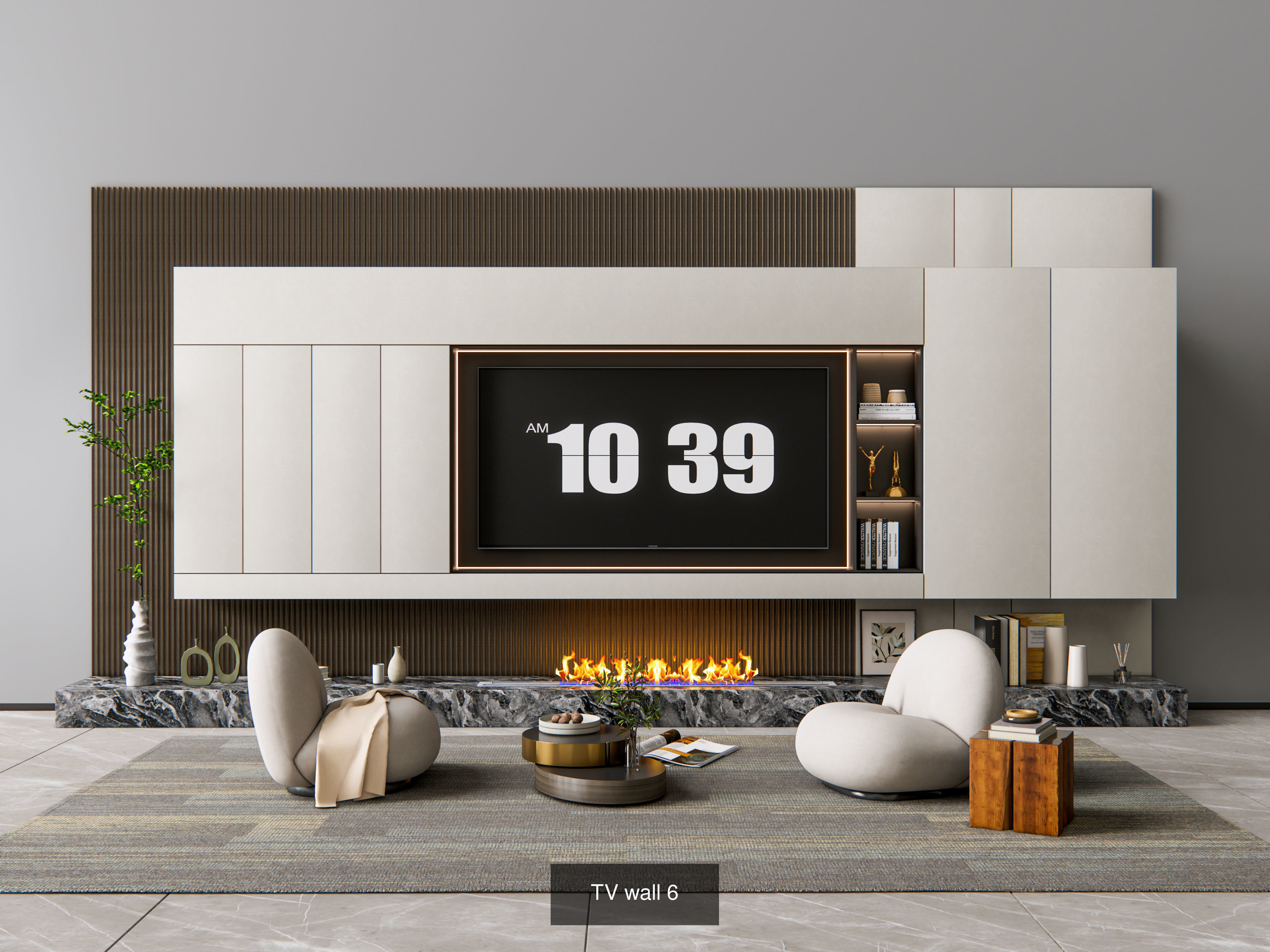 Modern TV LED Wall Collection No 1 of 16 scenes _8