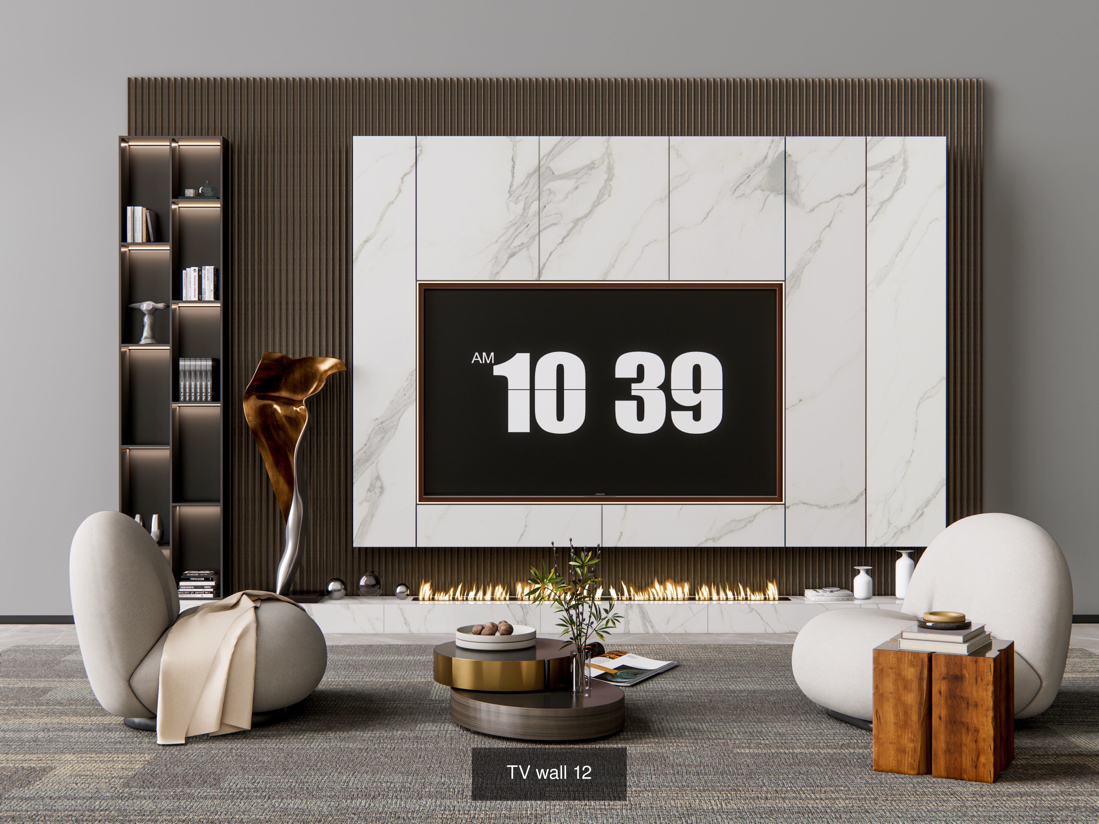 Modern TV LED Wall Collection No 1 of 16 scenes _14