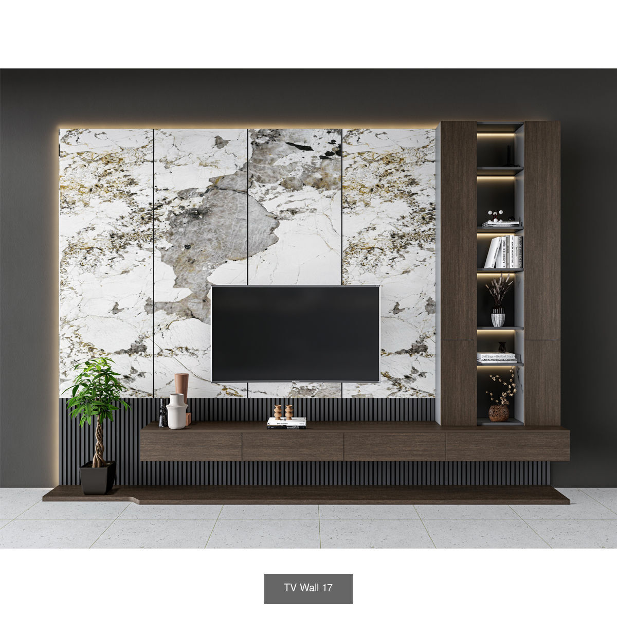 Modern TV LED Wall Collection No 1 of 16 scenes _1