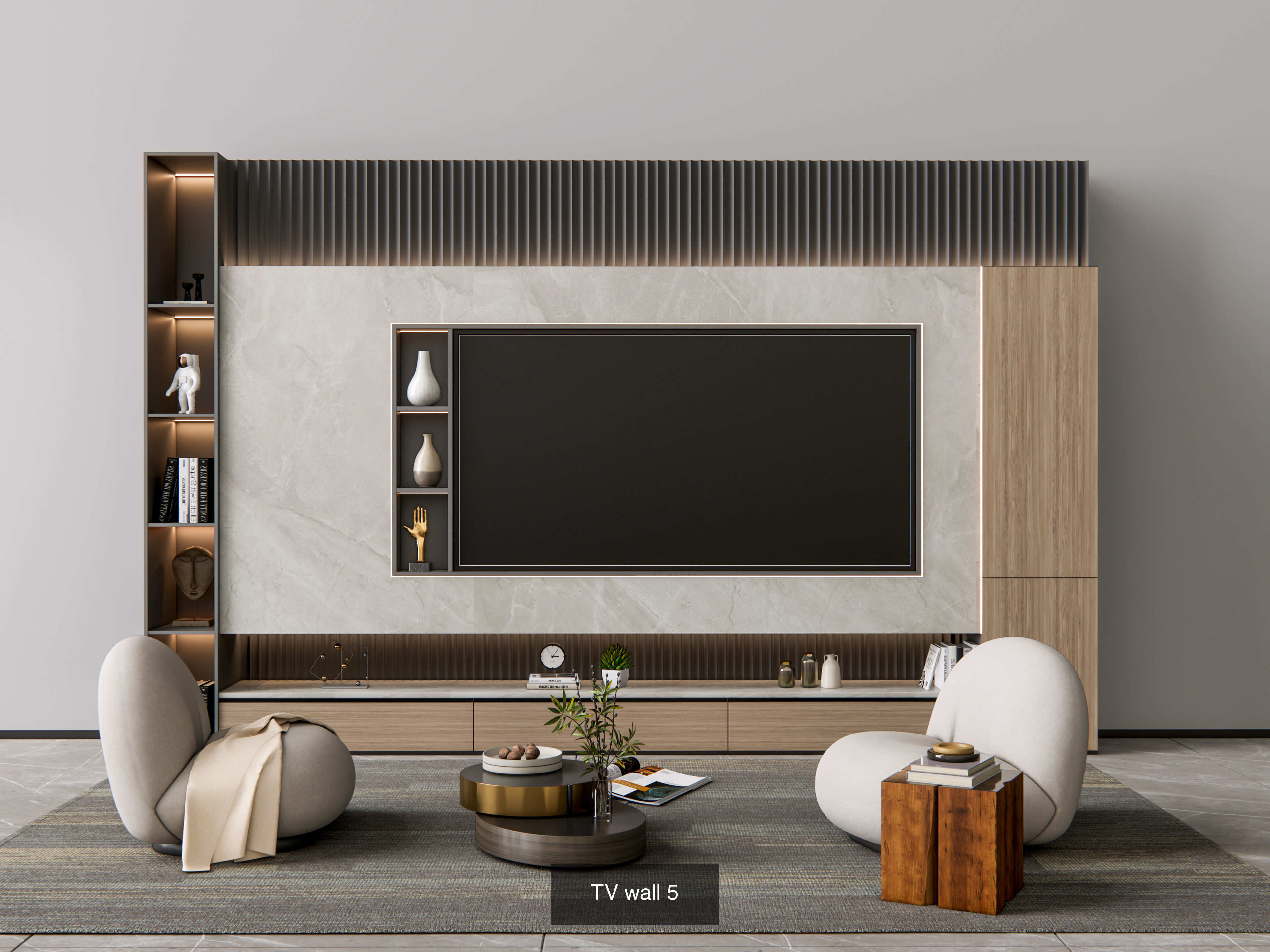 Modern TV LED Wall Collection No 1 of 16 scenes _7
