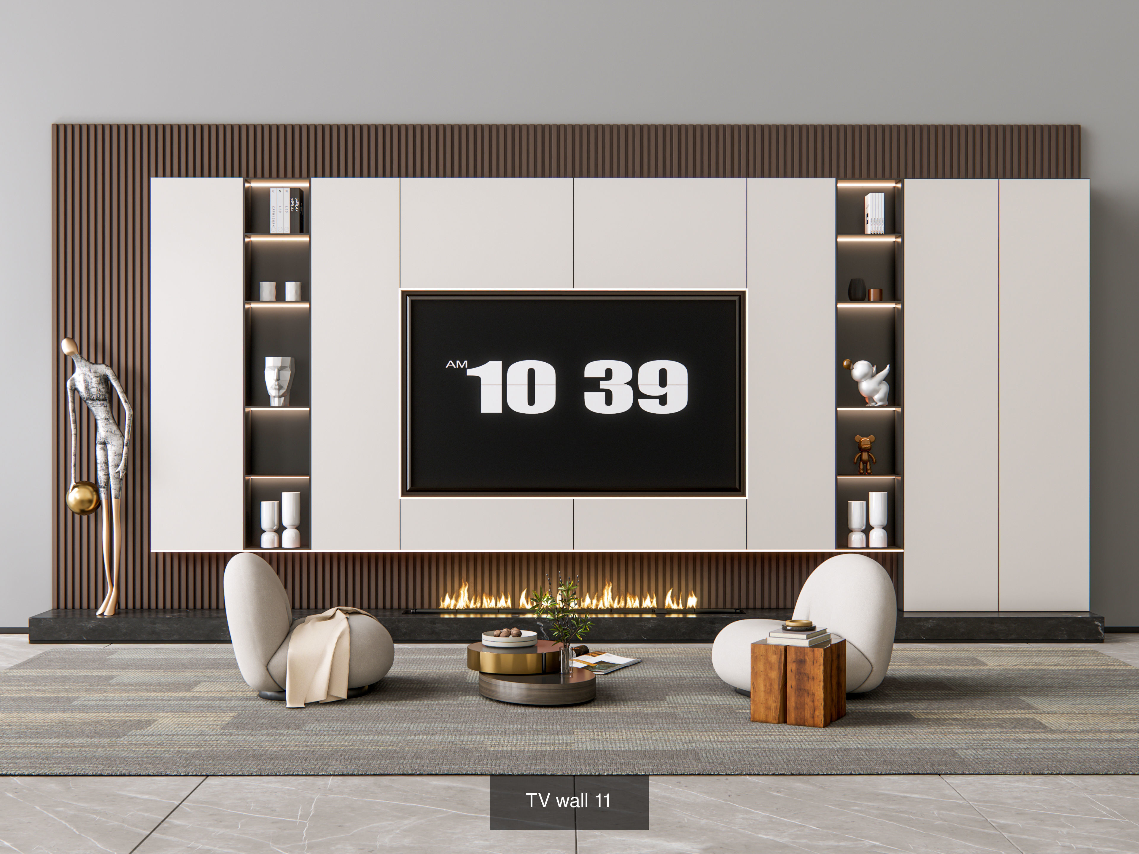 Modern TV LED Wall Collection No 1 of 16 scenes _13