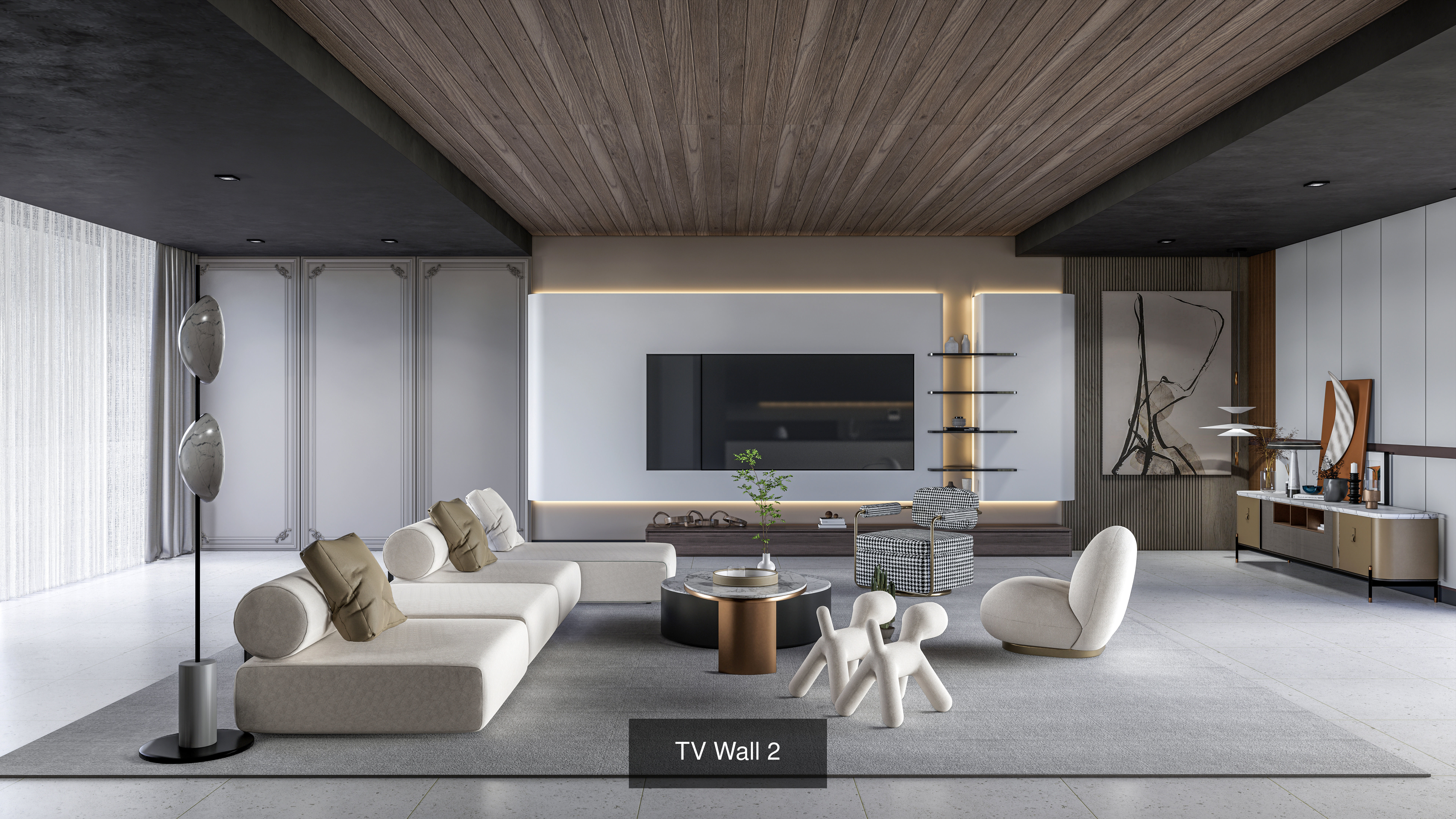 Modern TV LED Wall Collection No 1 of 16 scenes _4