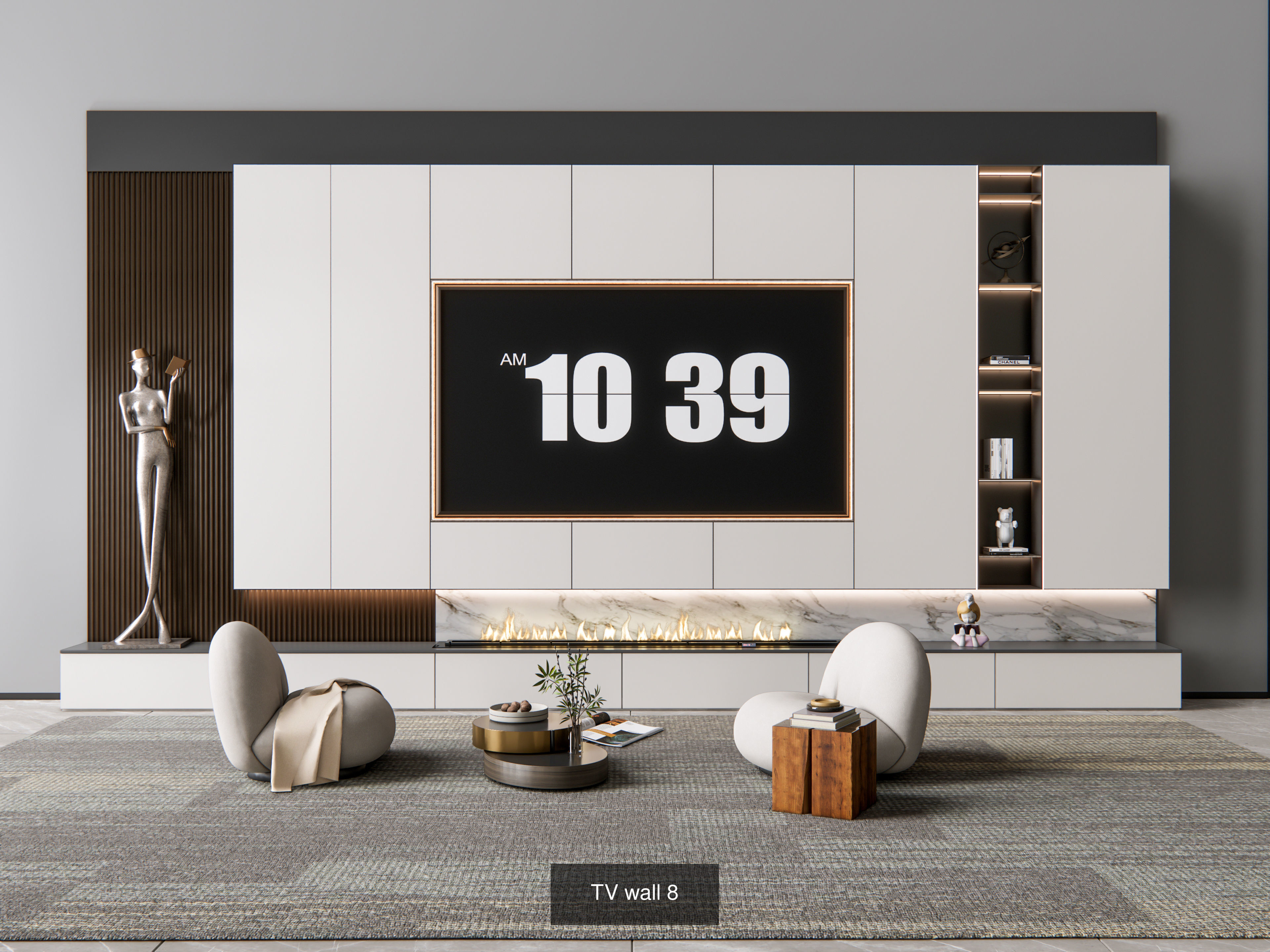 Modern TV LED Wall Collection No 1 of 16 scenes _10