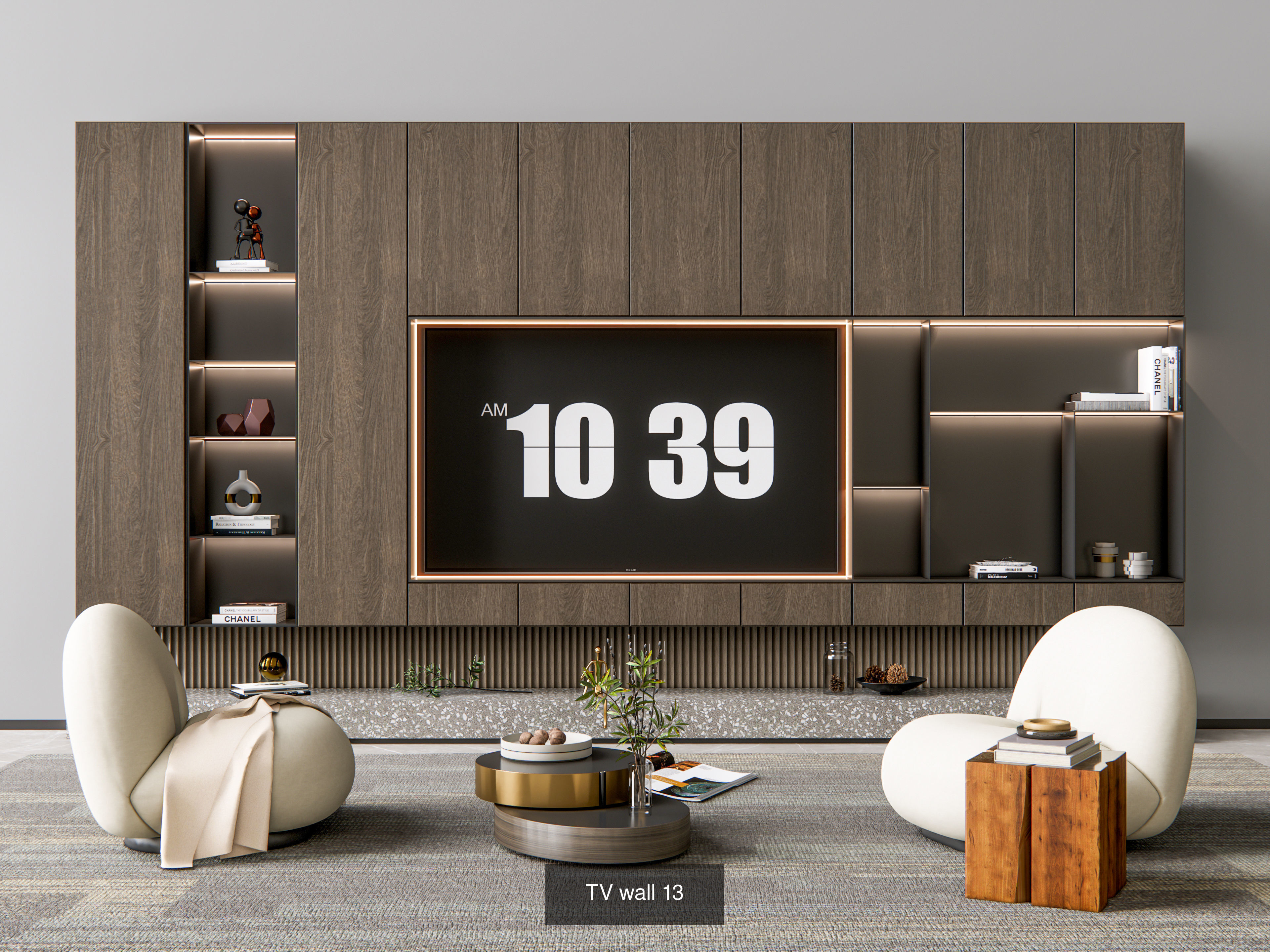 Modern TV LED Wall Collection No 1 of 16 scenes _15