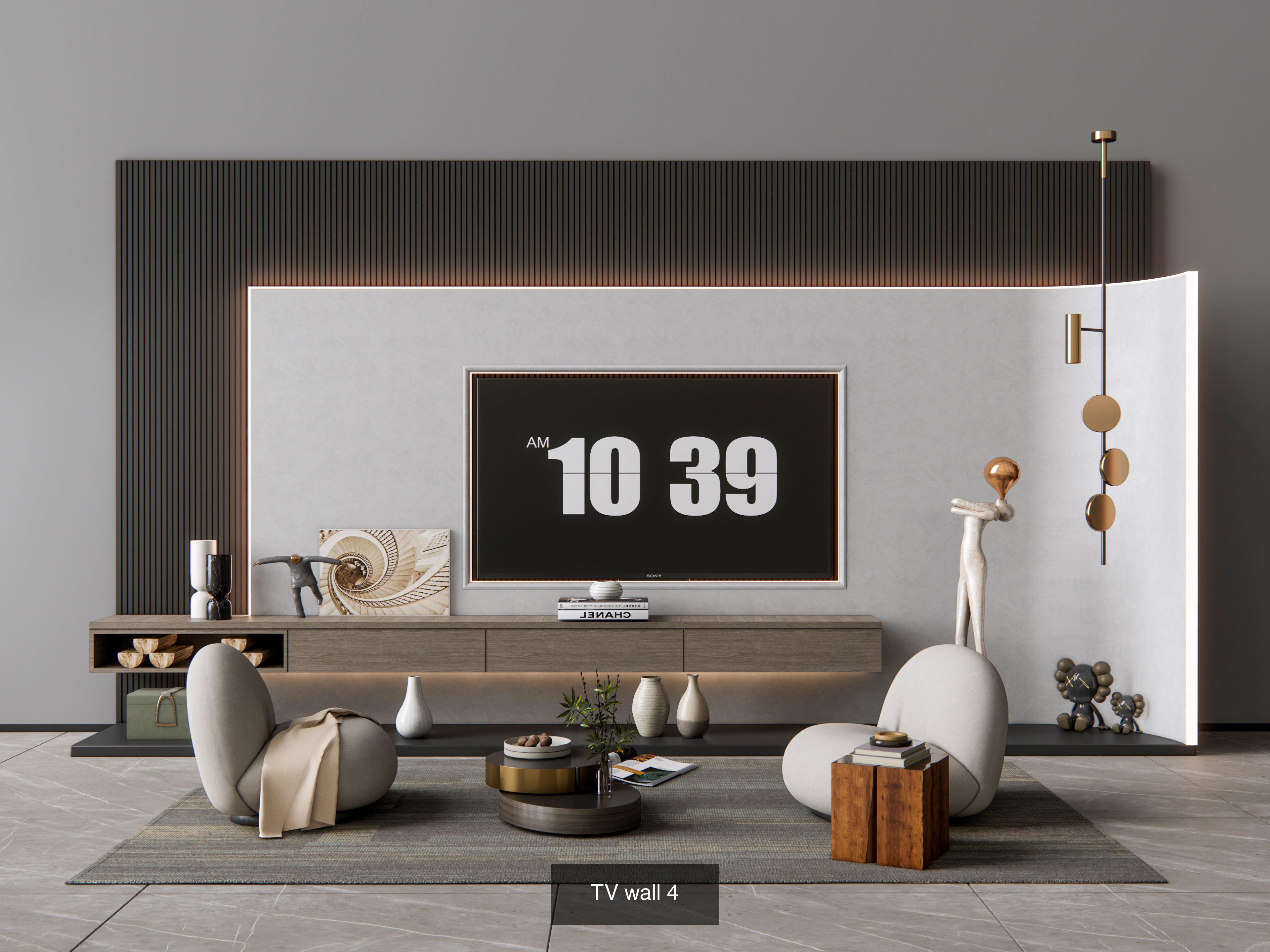 Modern TV LED Wall Collection No 1 of 16 scenes _6