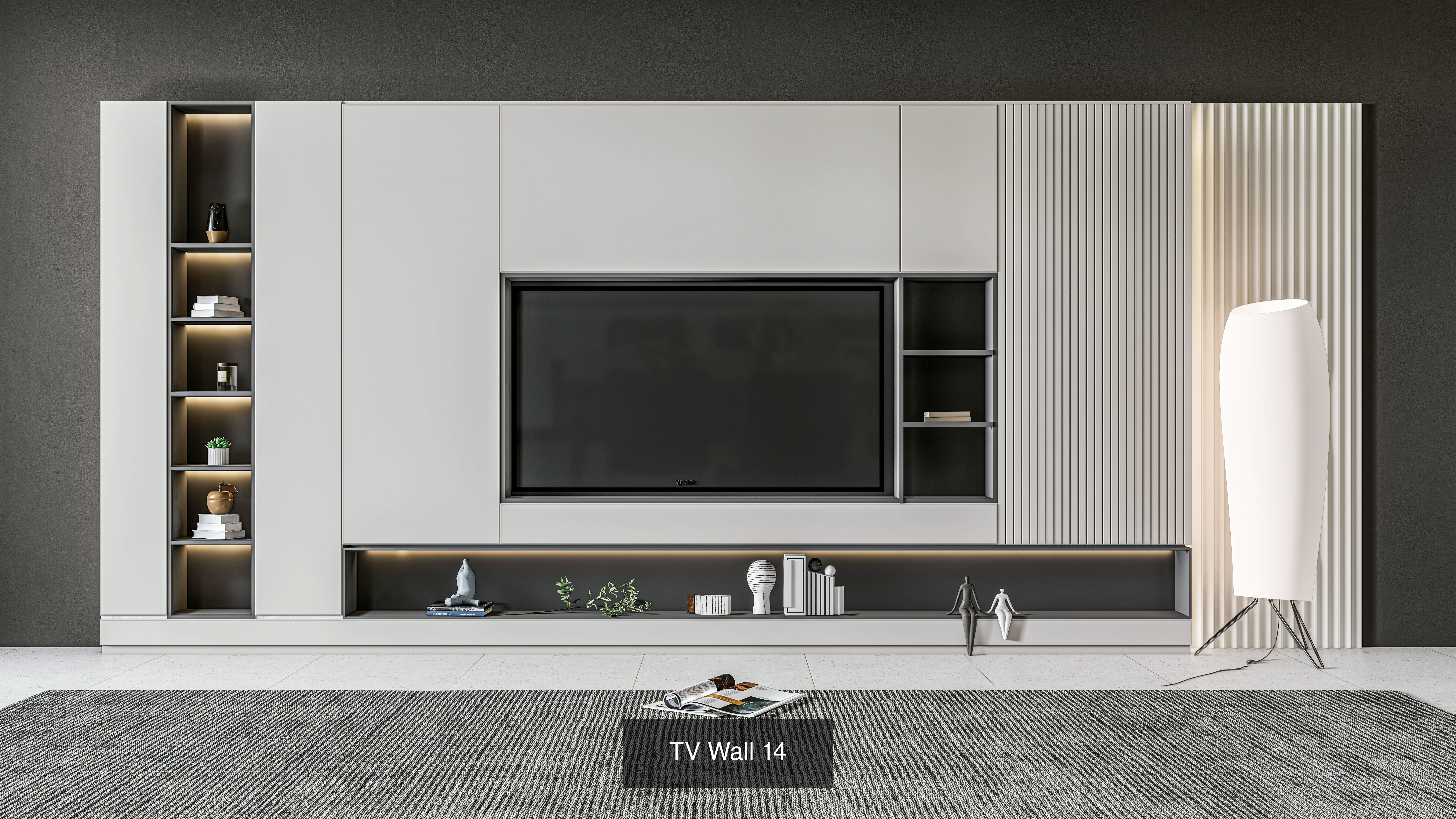 Modern TV LED Wall Collection No 1 of 16 scenes _3