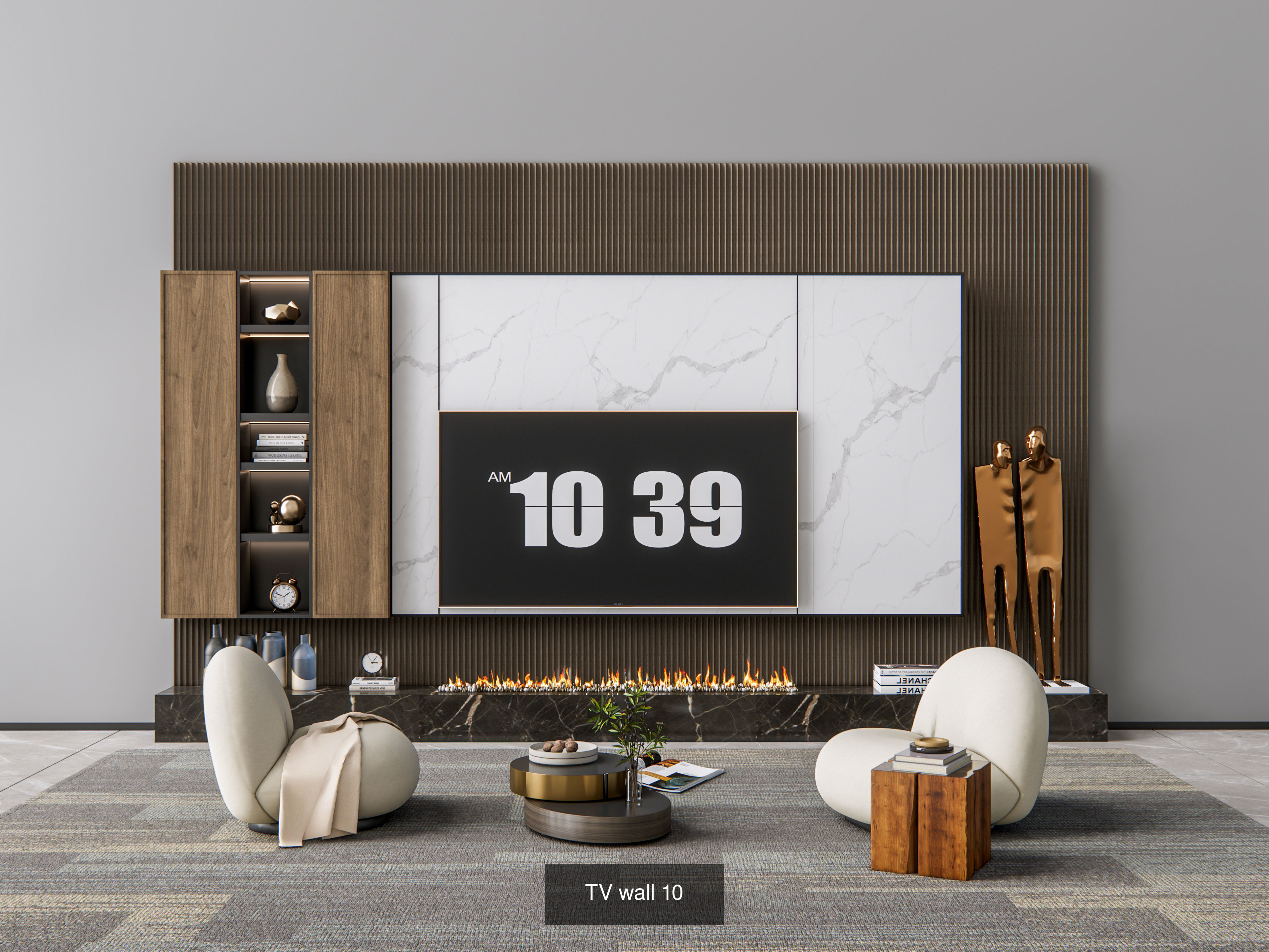 Modern TV LED Wall Collection No 1 of 16 scenes _12