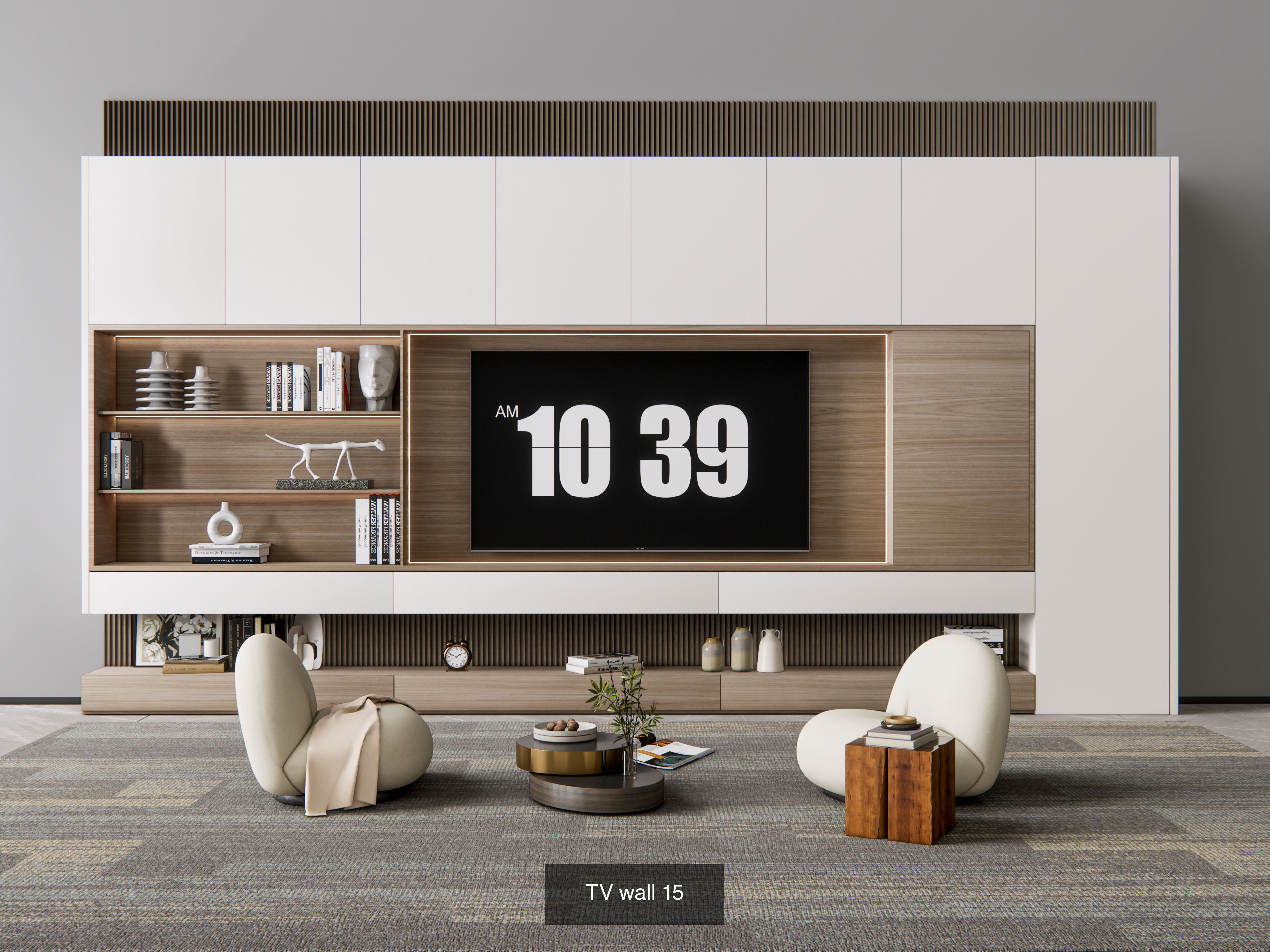 Modern TV LED Wall Collection No 1 of 16 scenes _16