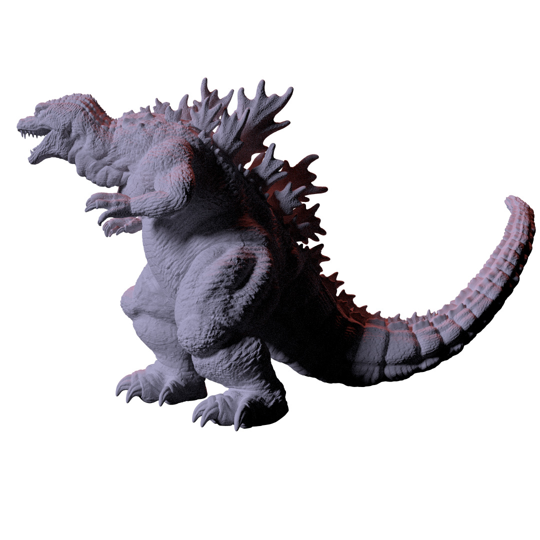 Godzilla 2001 pose 2 For 3dprint 3D print model_1