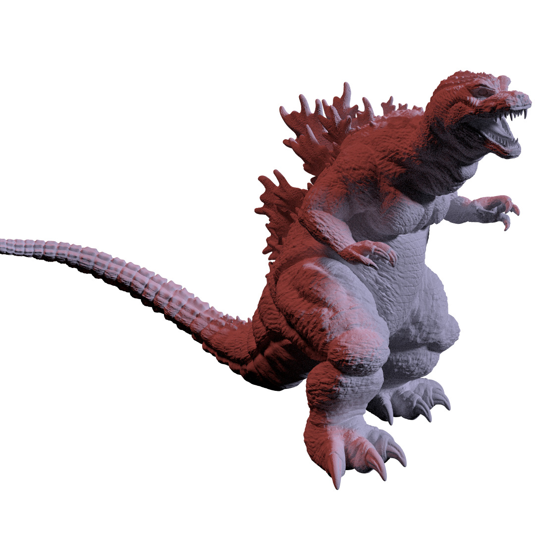 Godzilla 2001 pose 2 For 3dprint 3D print model_4
