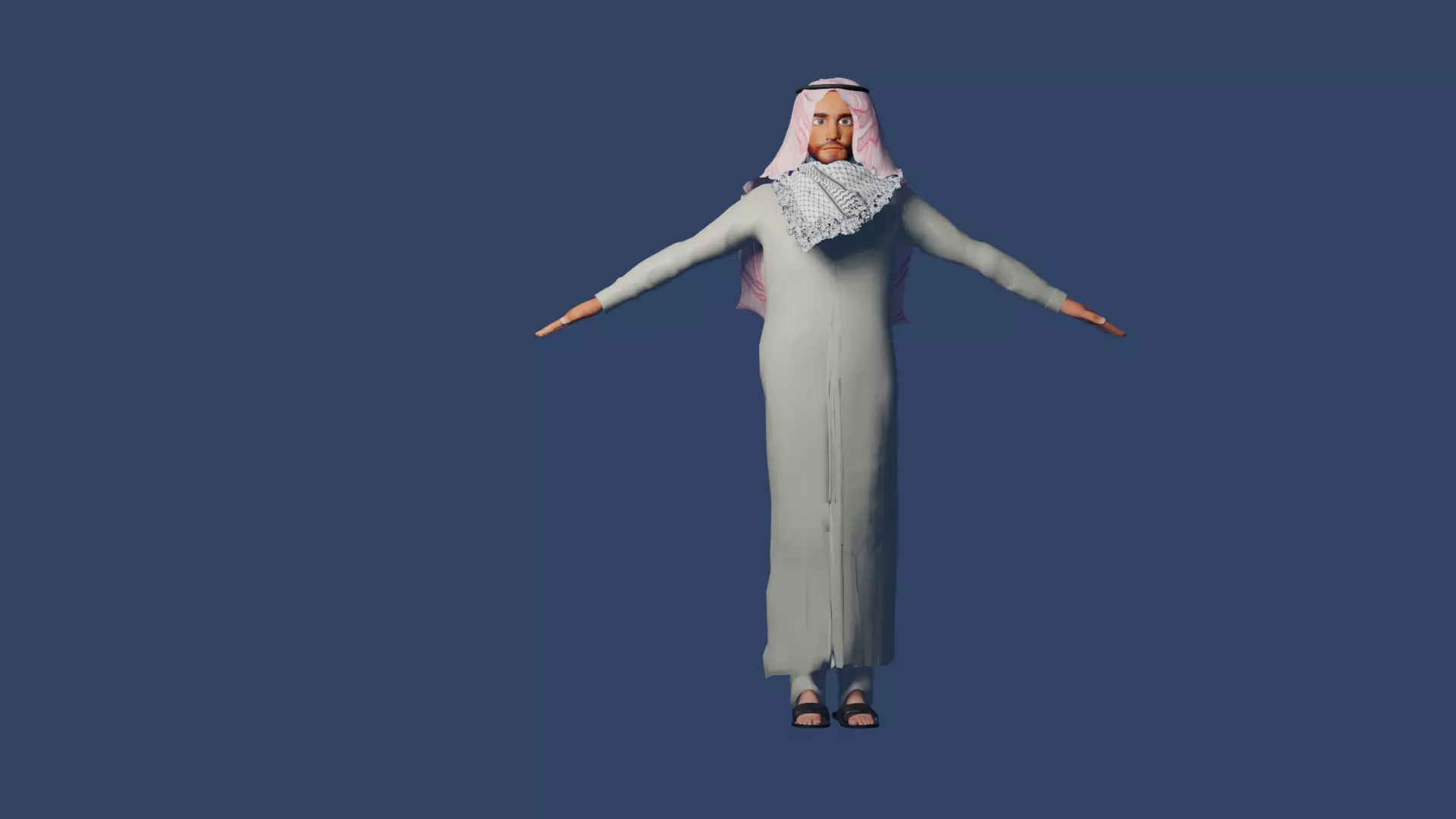 Arab Gulf Man  3D model_0