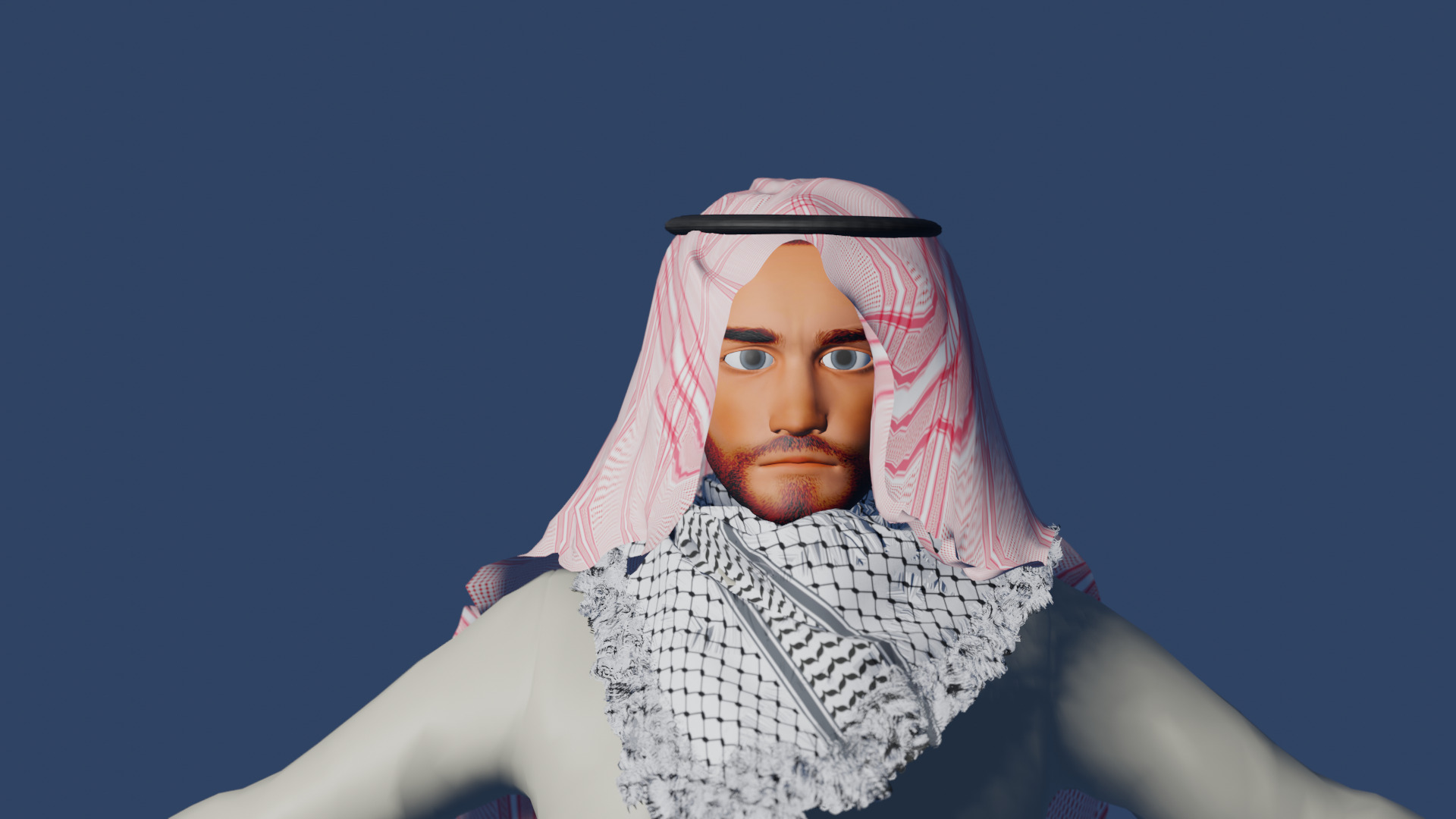 Arab Gulf Man  3D model_1