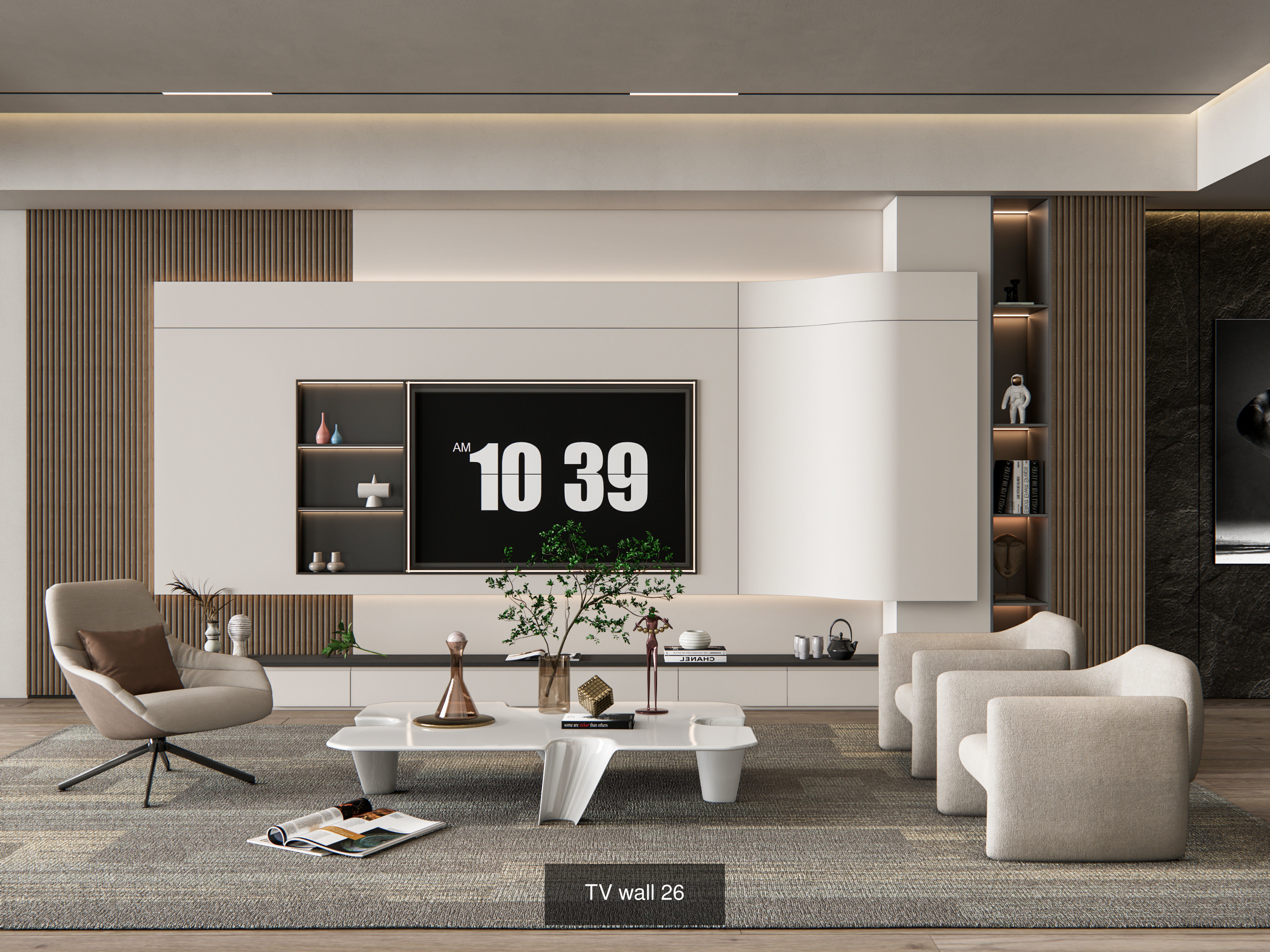 Modern TV LED Wall Collection No 2 of 16 scenes _14
