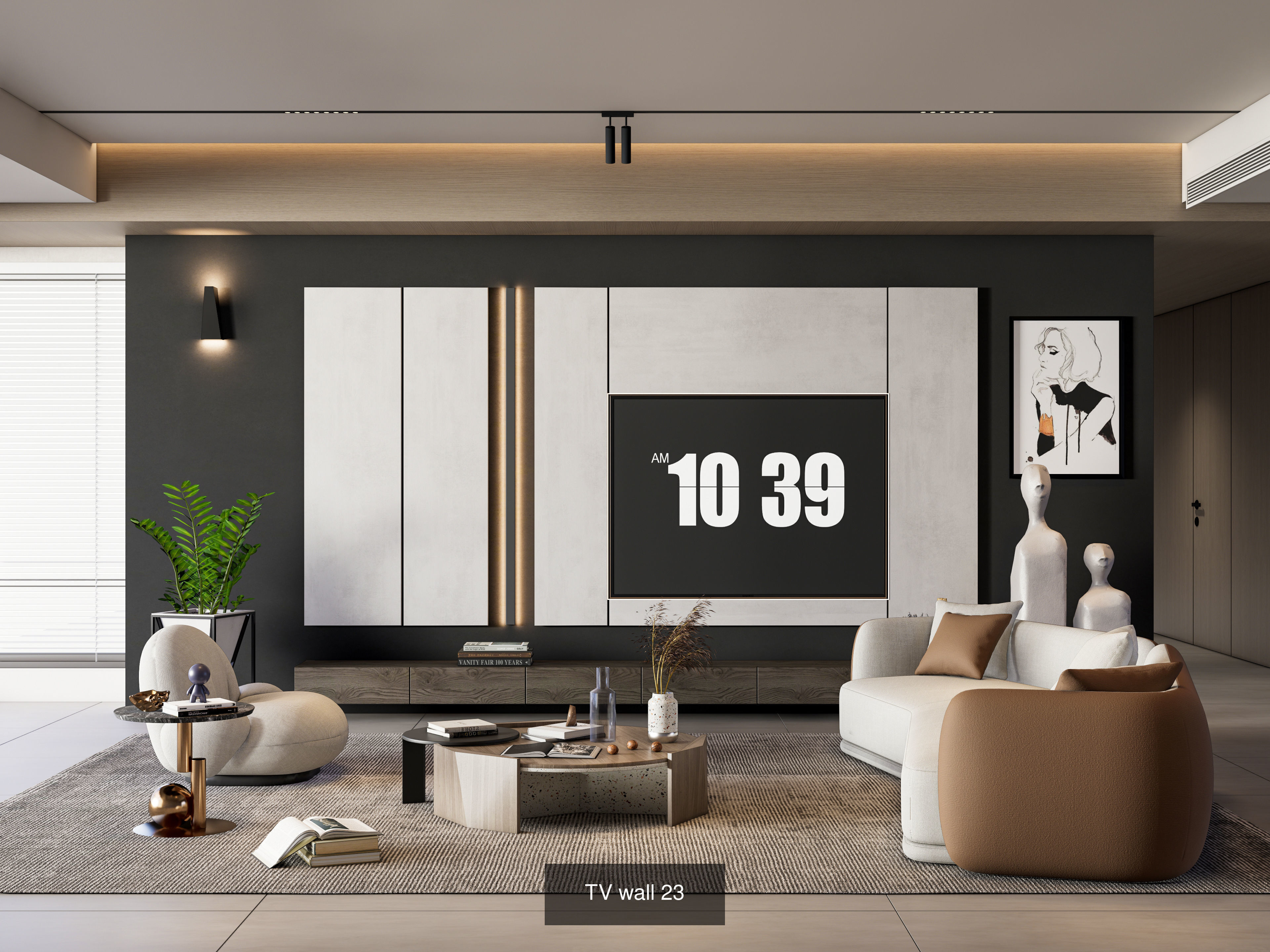 Modern TV LED Wall Collection No 2 of 16 scenes _13