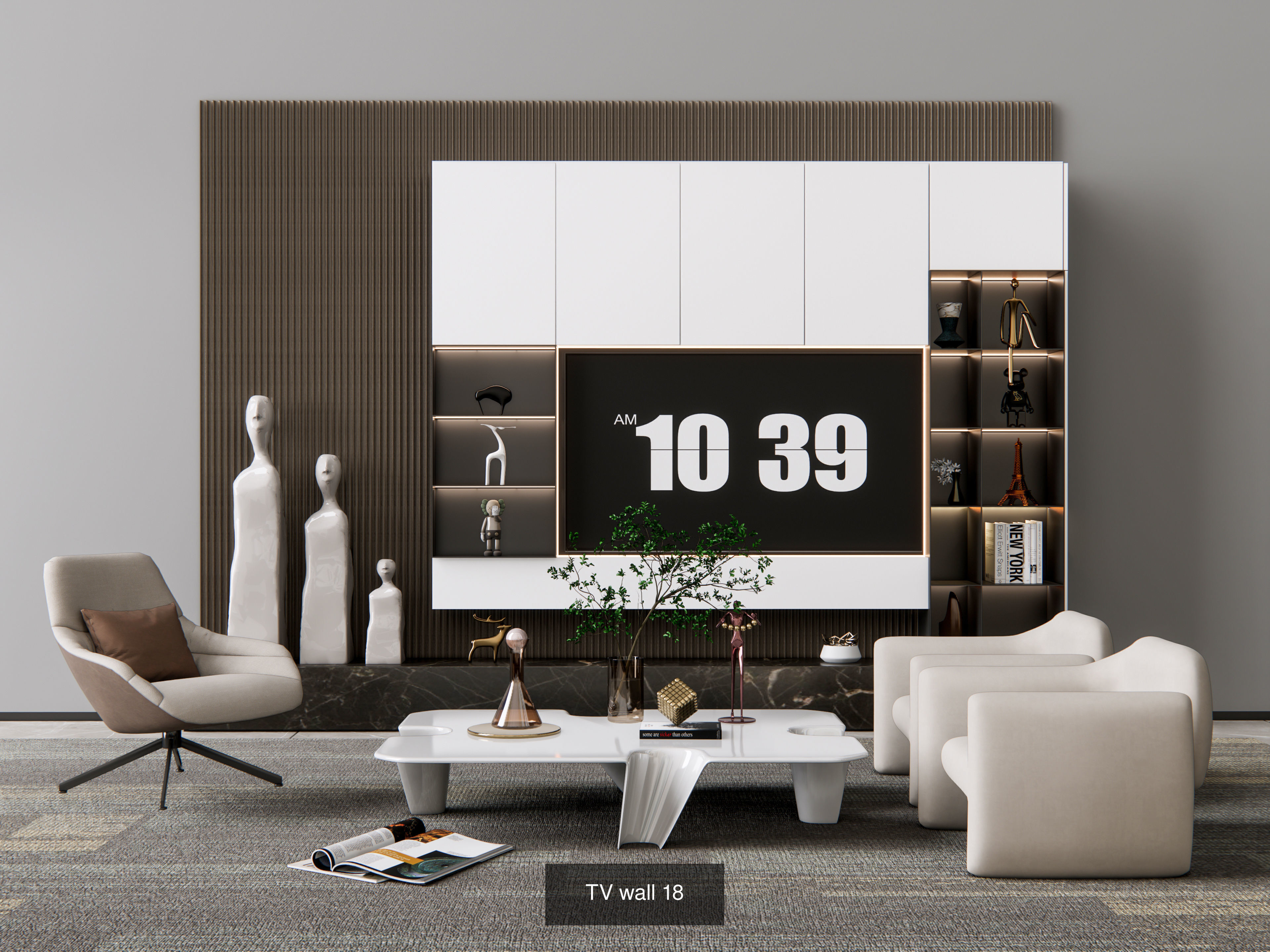 Modern TV LED Wall Collection No 2 of 16 scenes _8