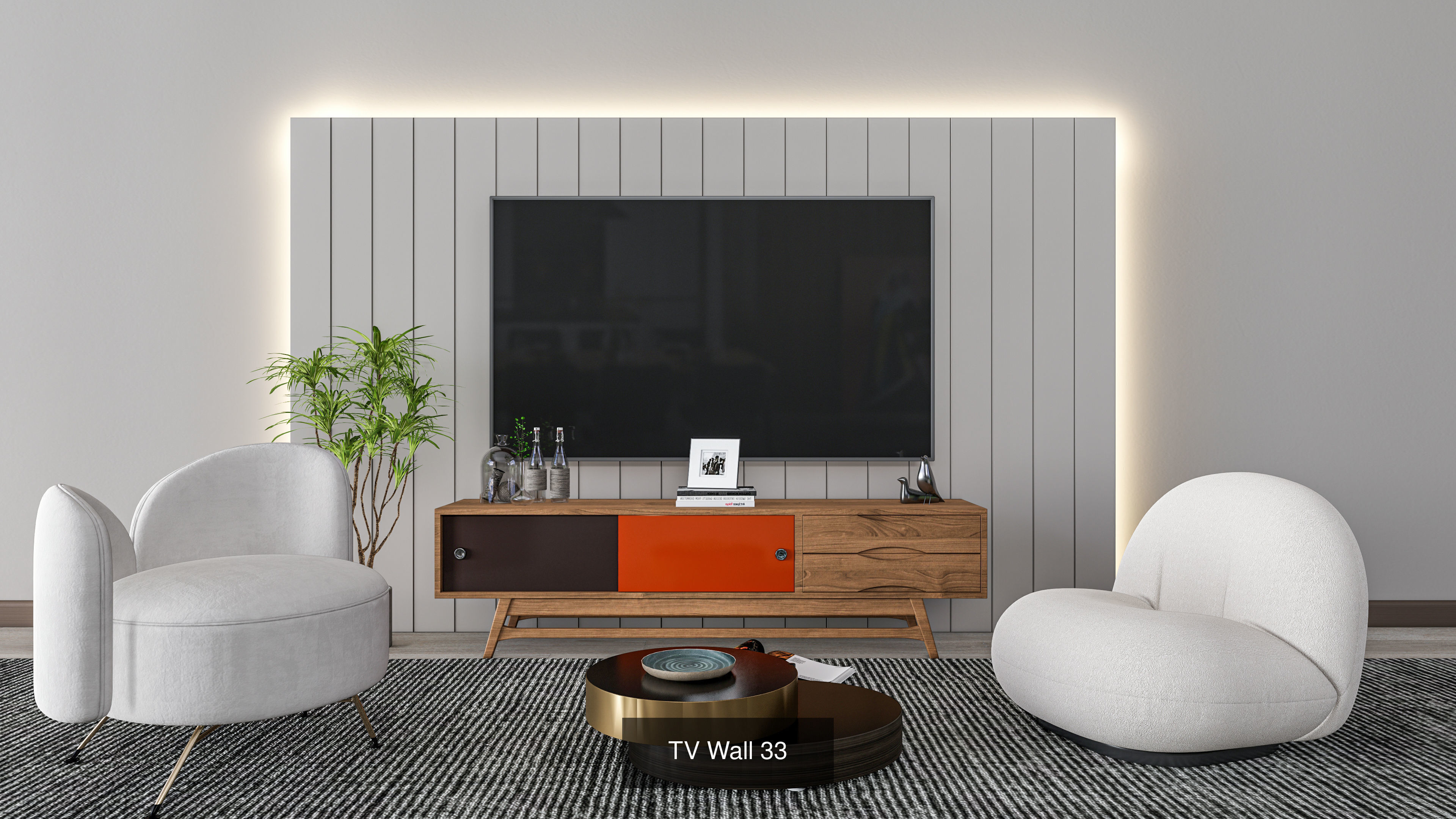 Modern TV LED Wall Collection No 2 of 16 scenes _5