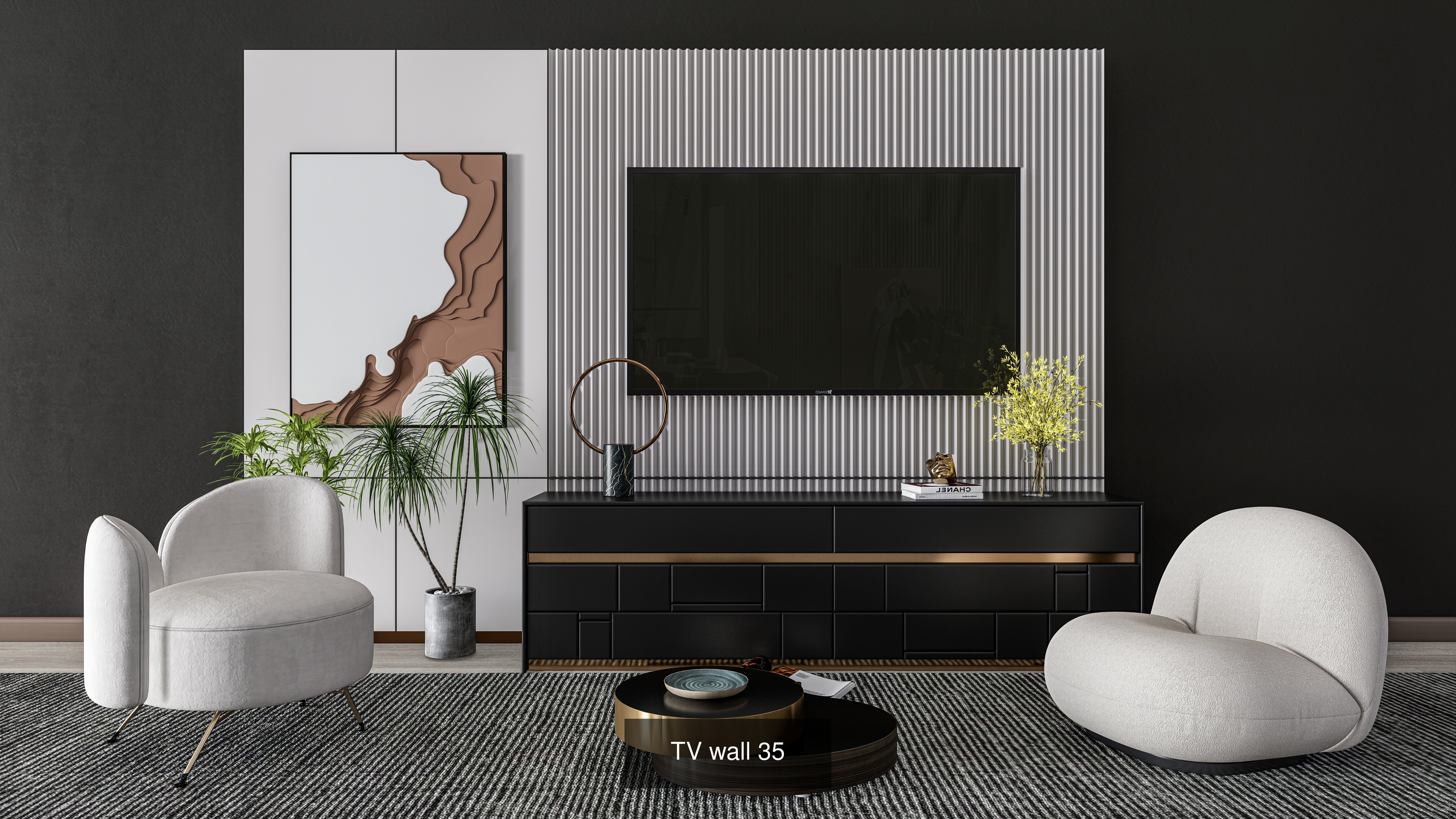 Modern TV LED Wall Collection No 2 of 16 scenes _7