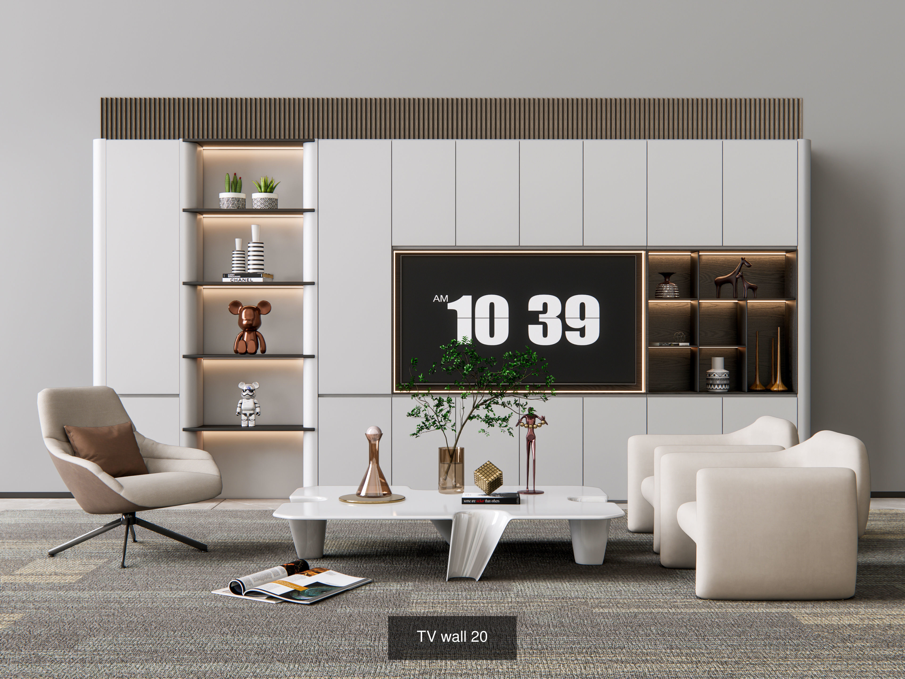 Modern TV LED Wall Collection No 2 of 16 scenes _10