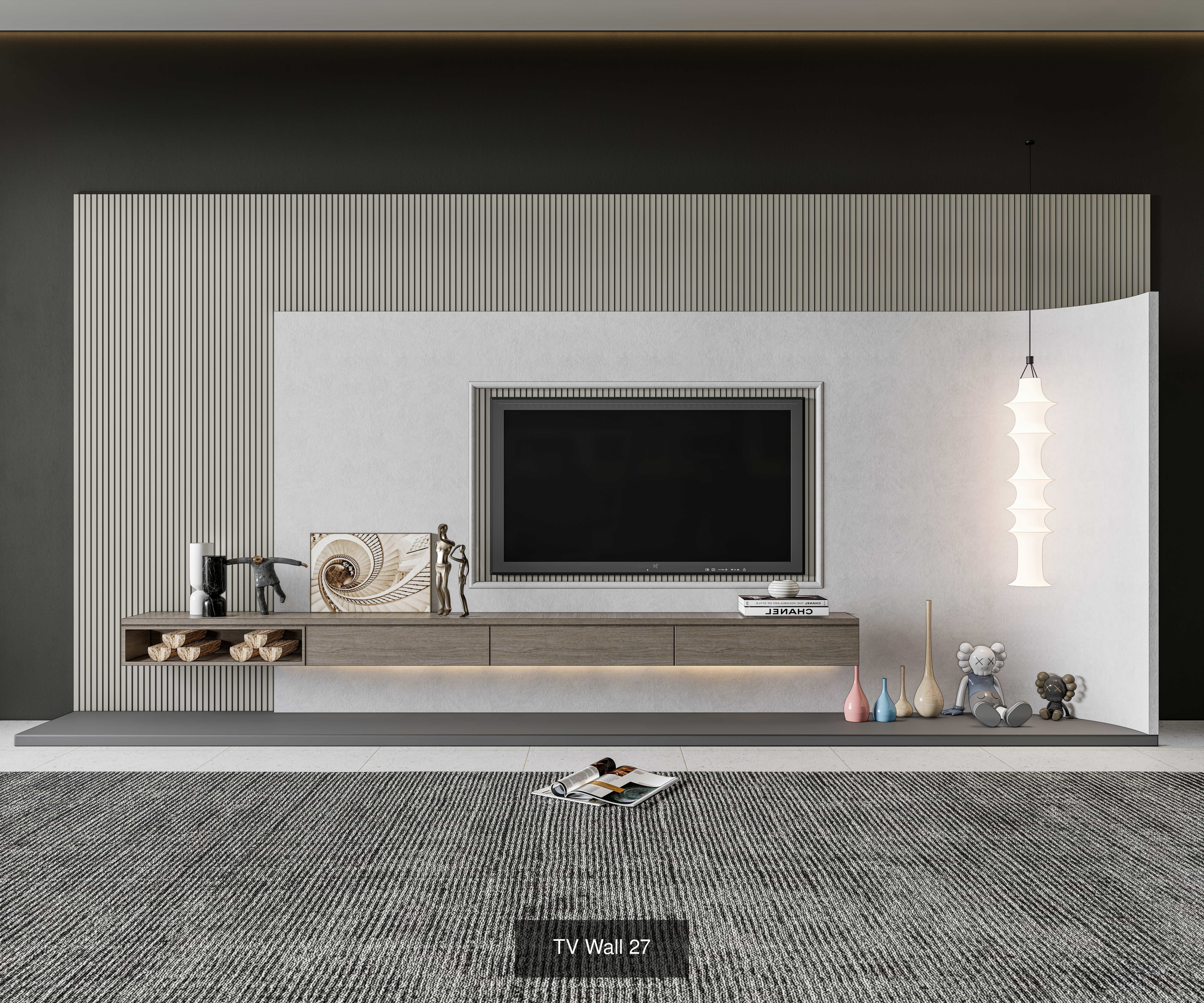 Modern TV LED Wall Collection No 2 of 16 scenes _1