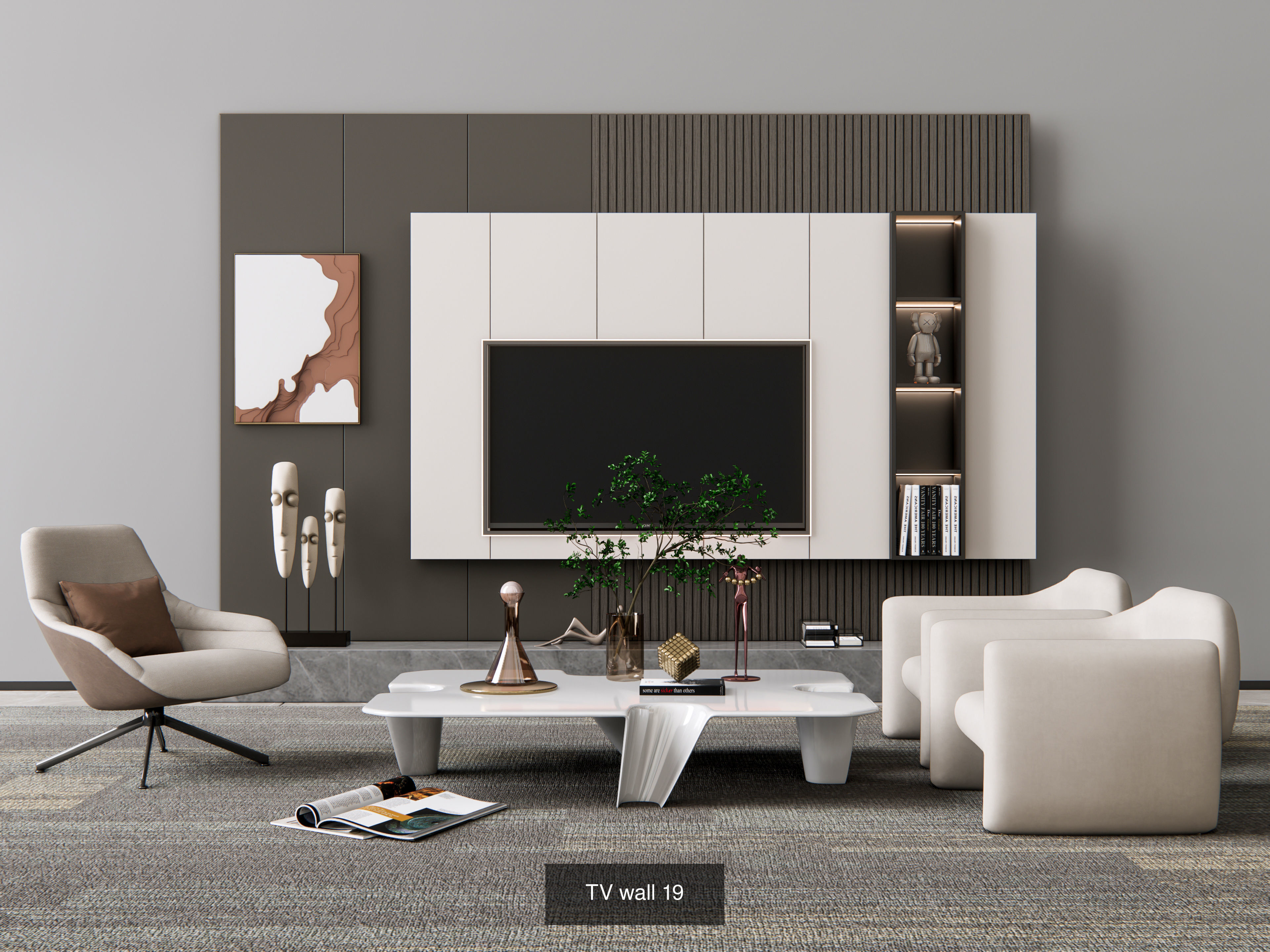 Modern TV LED Wall Collection No 2 of 16 scenes _9