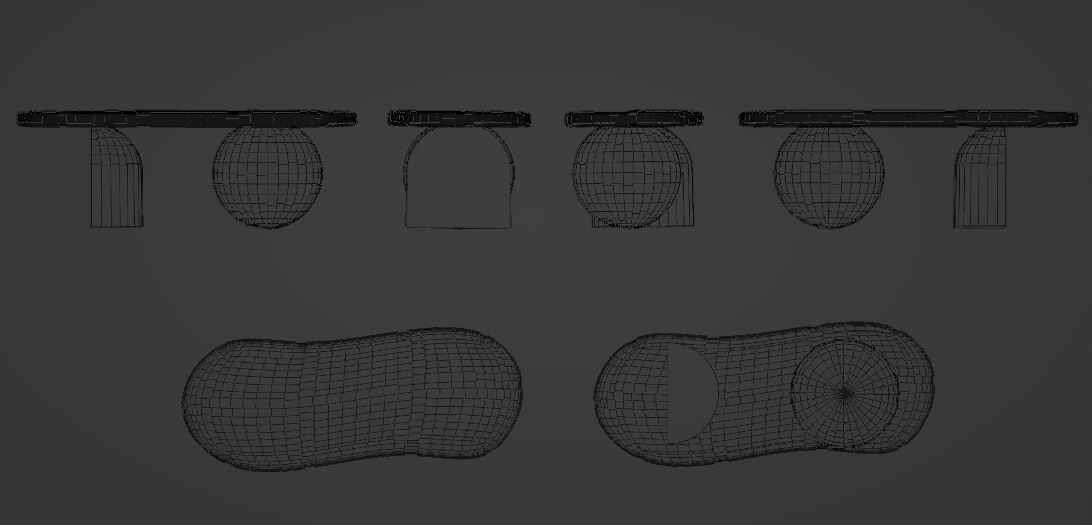 COFFEE TABLE SET 3D model_9