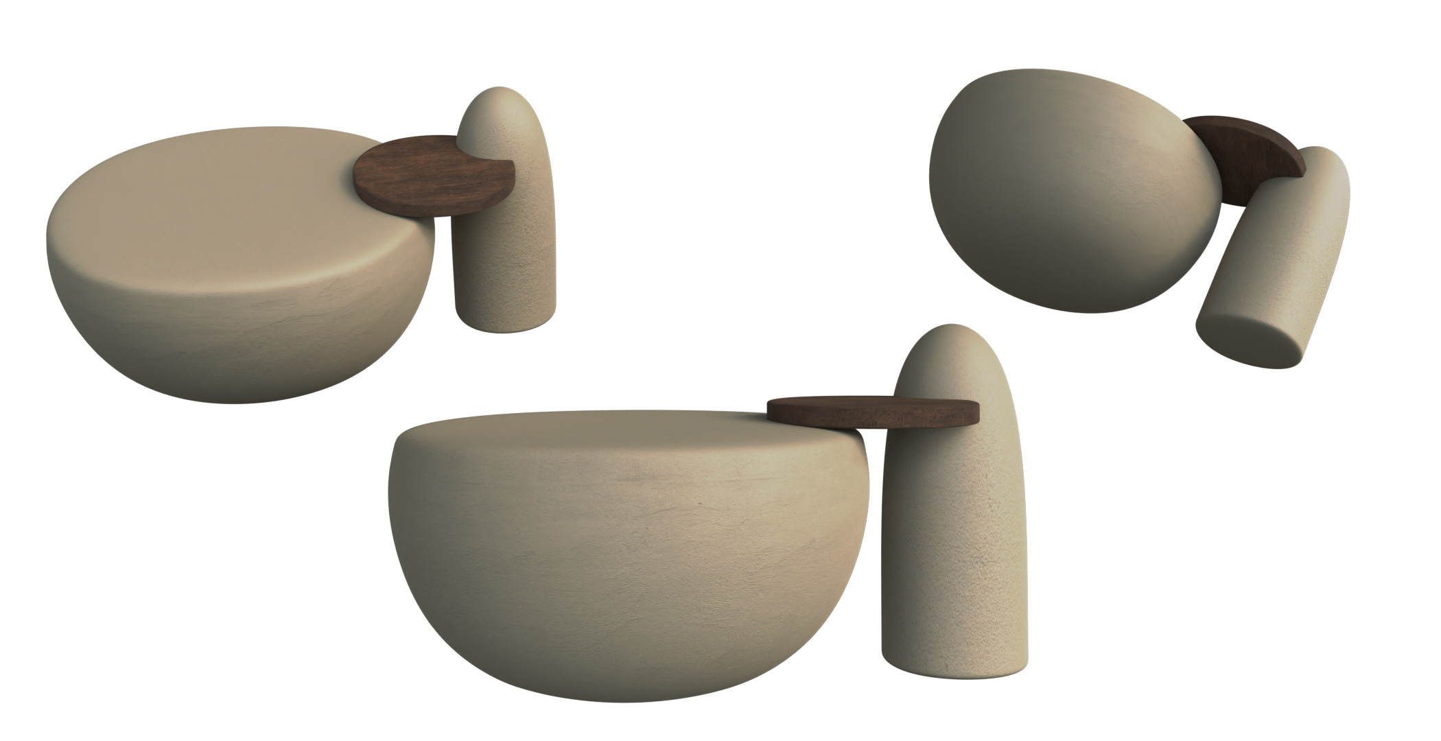 COFFEE TABLE SET 3D model_2
