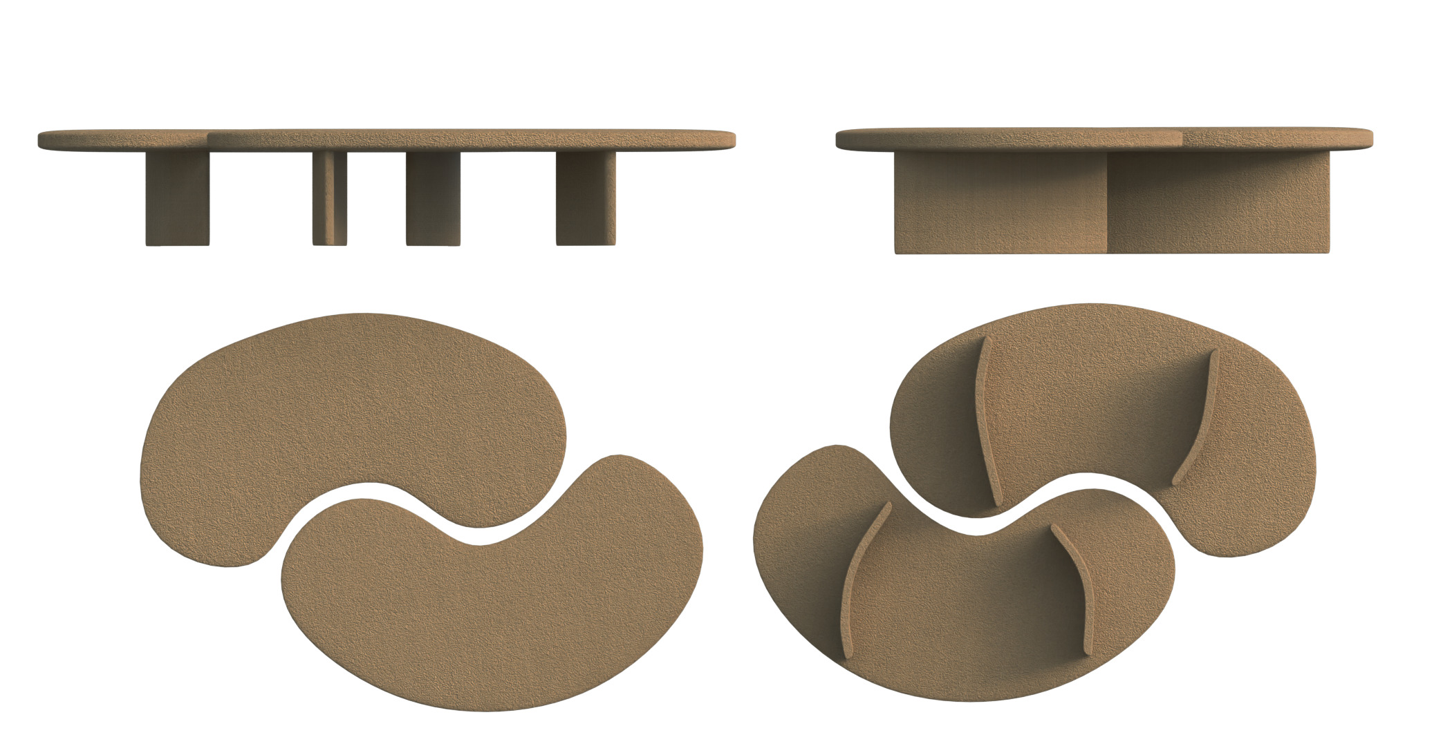 COFFEE TABLE SET 3D model_4