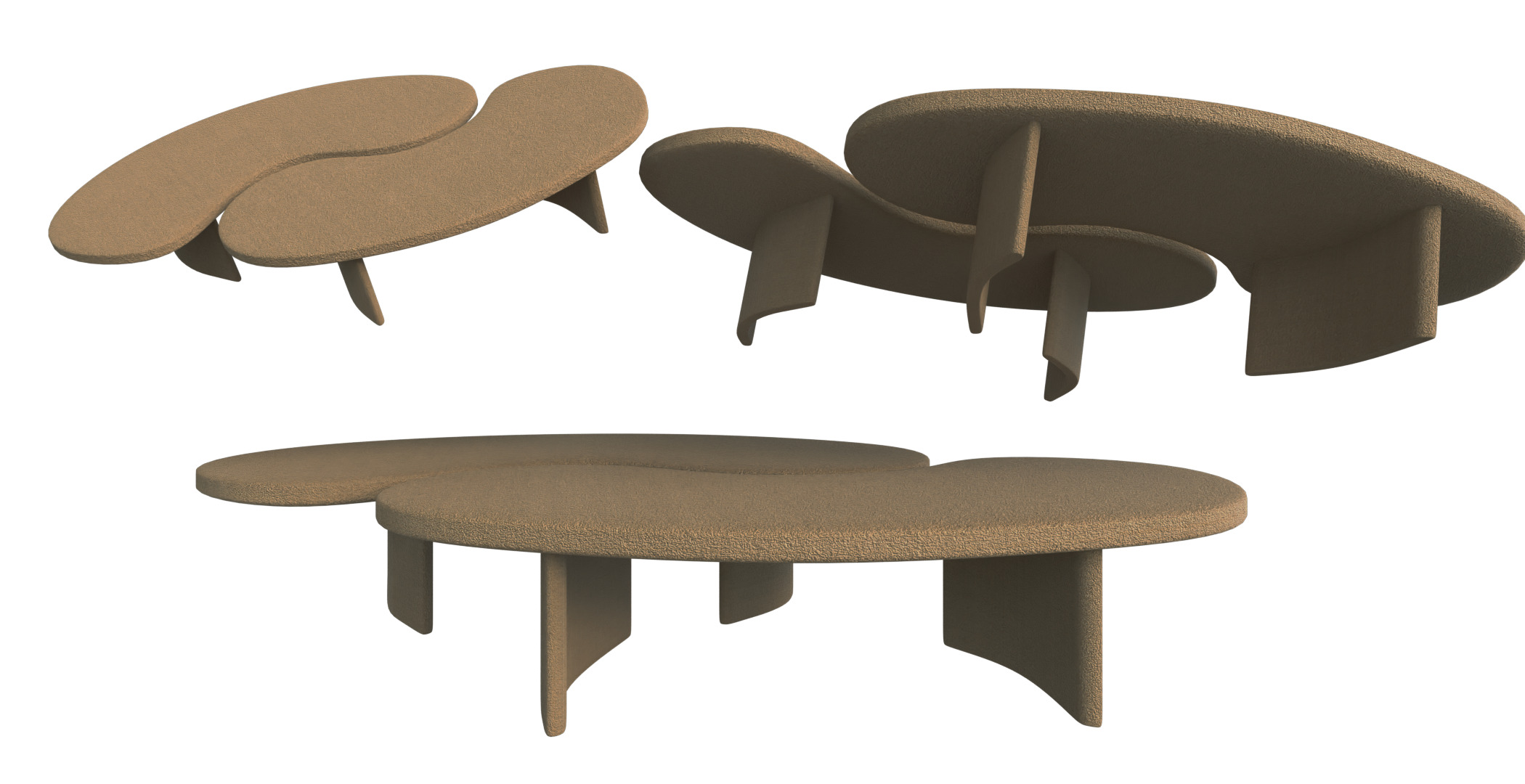 COFFEE TABLE SET 3D model_5
