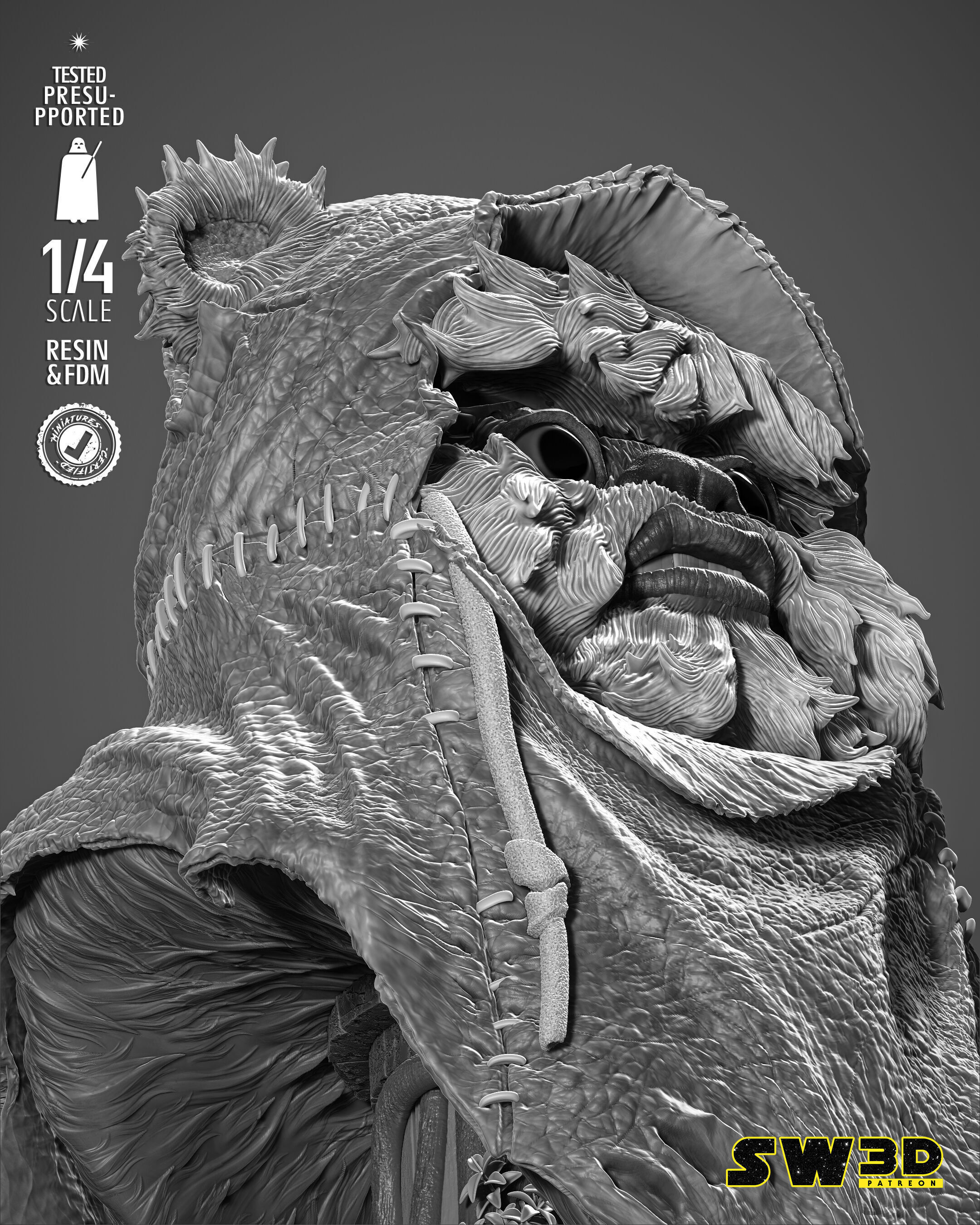 STAR WARS Ewoks Portrait Bust 3D print model_14