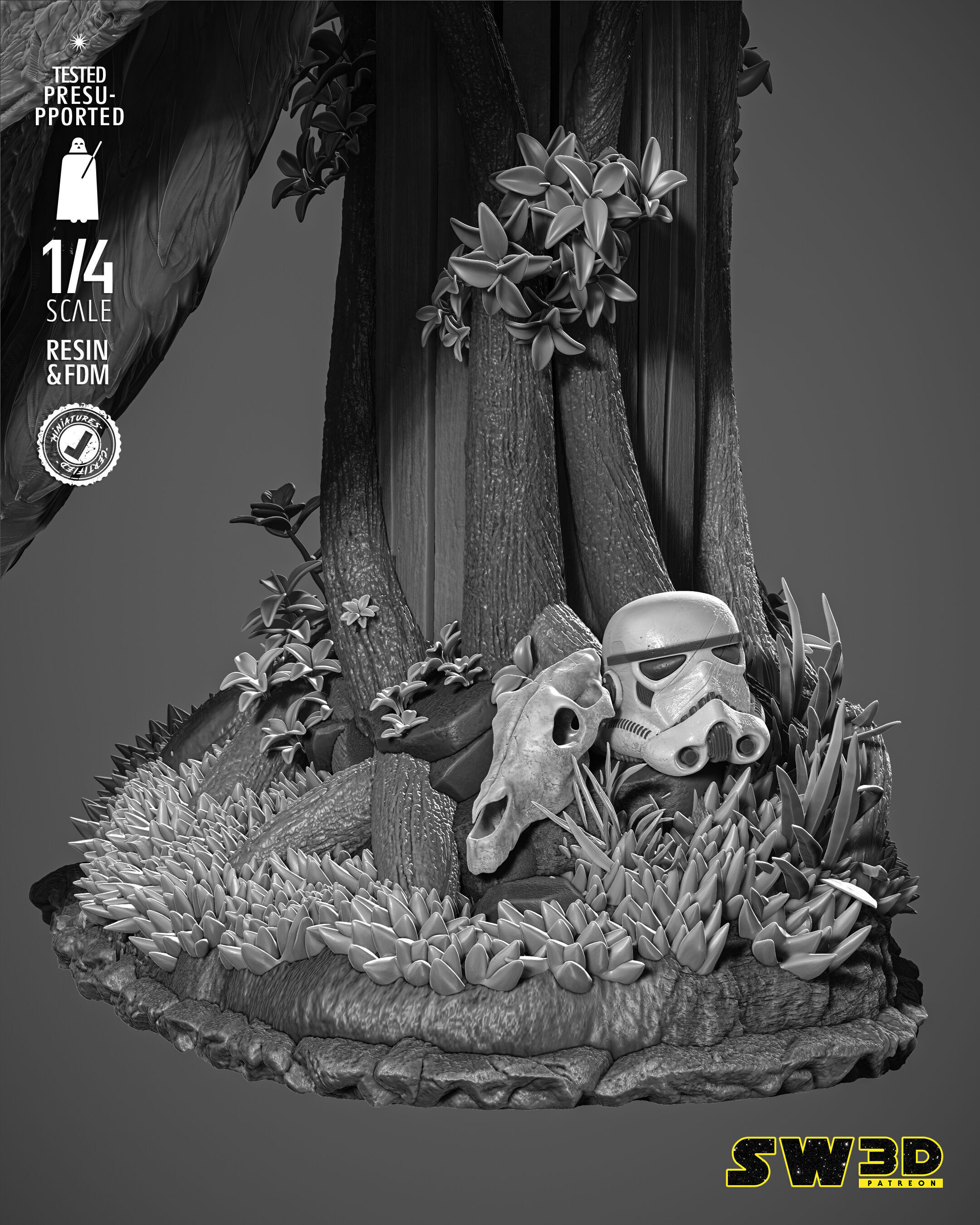 STAR WARS Ewoks Portrait Bust 3D print model_35