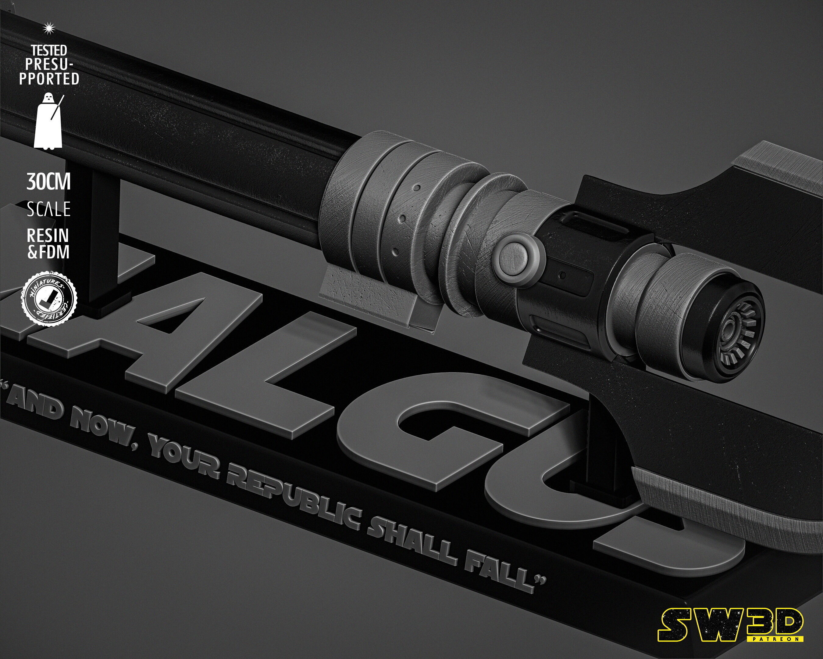 STAR WARS Darth Malgus Ligthsaber 3D print model_31
