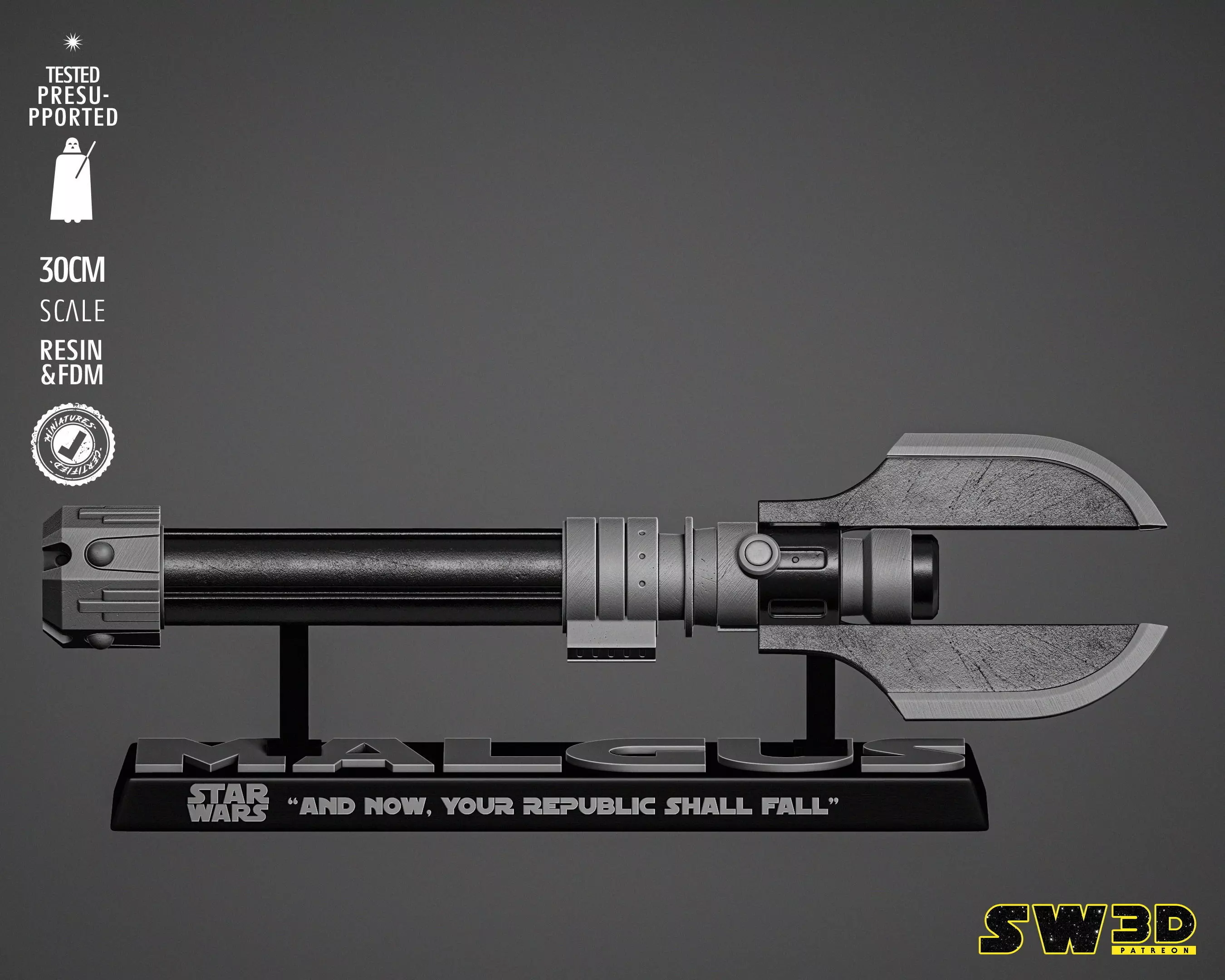 STAR WARS Darth Malgus Ligthsaber 3D print model_0