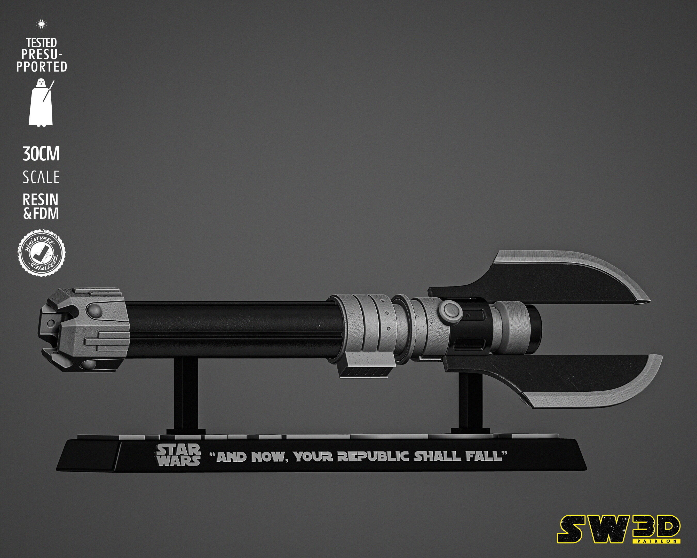 STAR WARS Darth Malgus Ligthsaber 3D print model_35