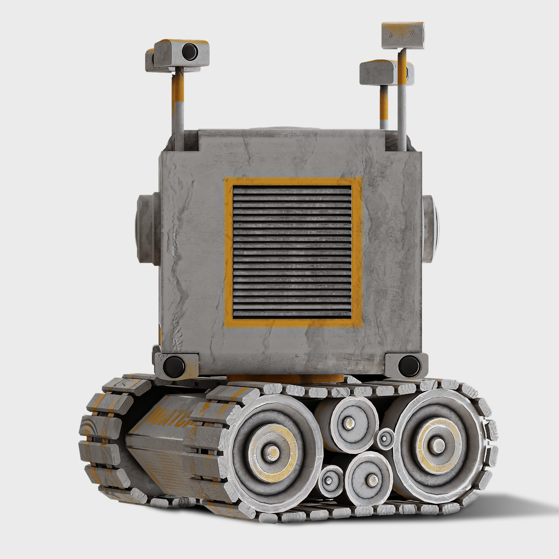 Camera Robot rigged and animated game ready Low-poly 3D model_14