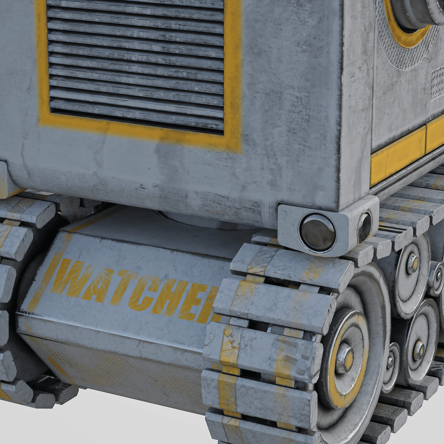 Camera Robot rigged and animated game ready Low-poly 3D model_16