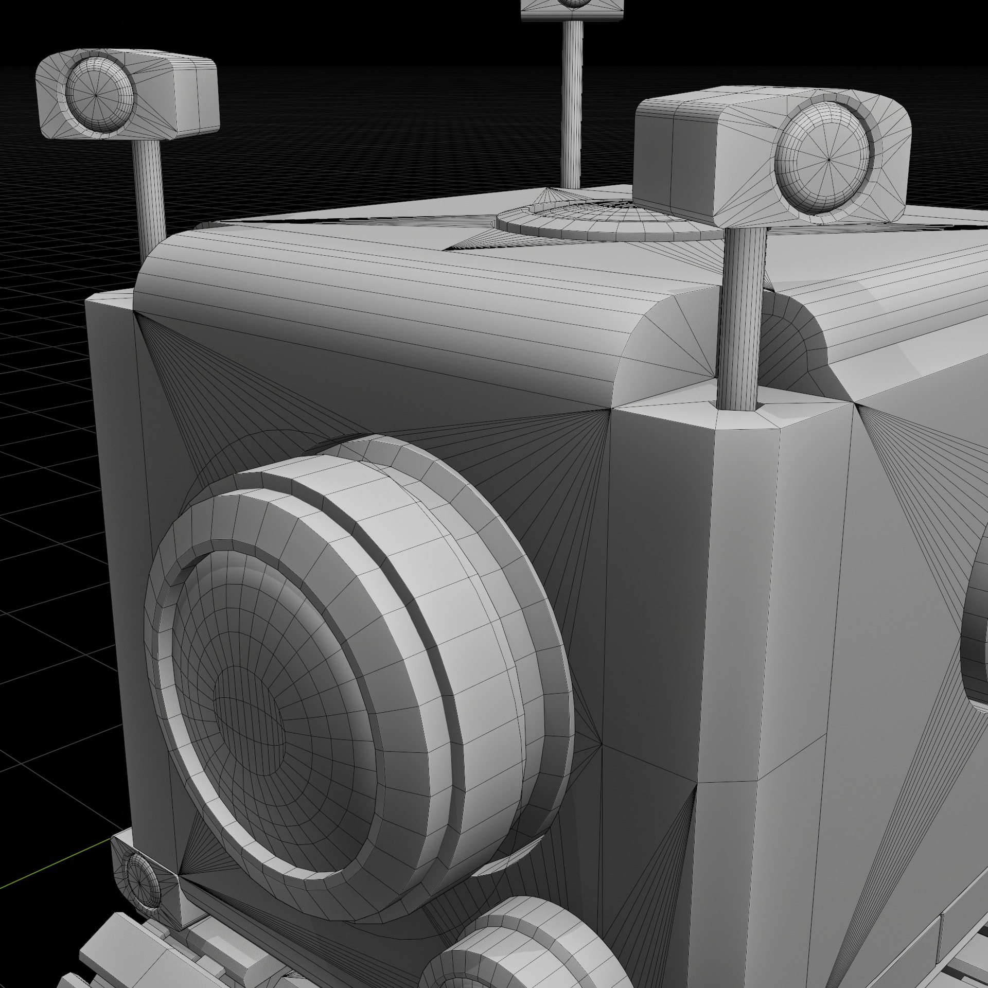 Camera Robot rigged and animated game ready Low-poly 3D model_19