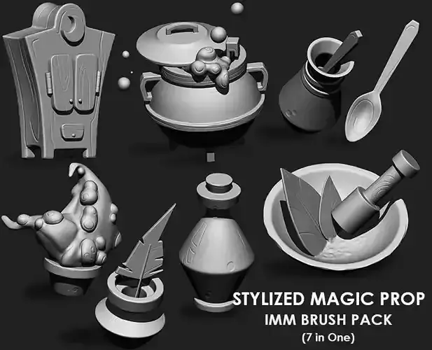 Stylized Magic Props IMM Brush Pack 7 in One