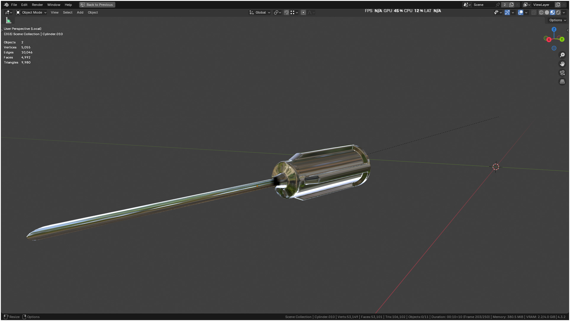 Insulin Syringe 03 mL realistic 3D model_75