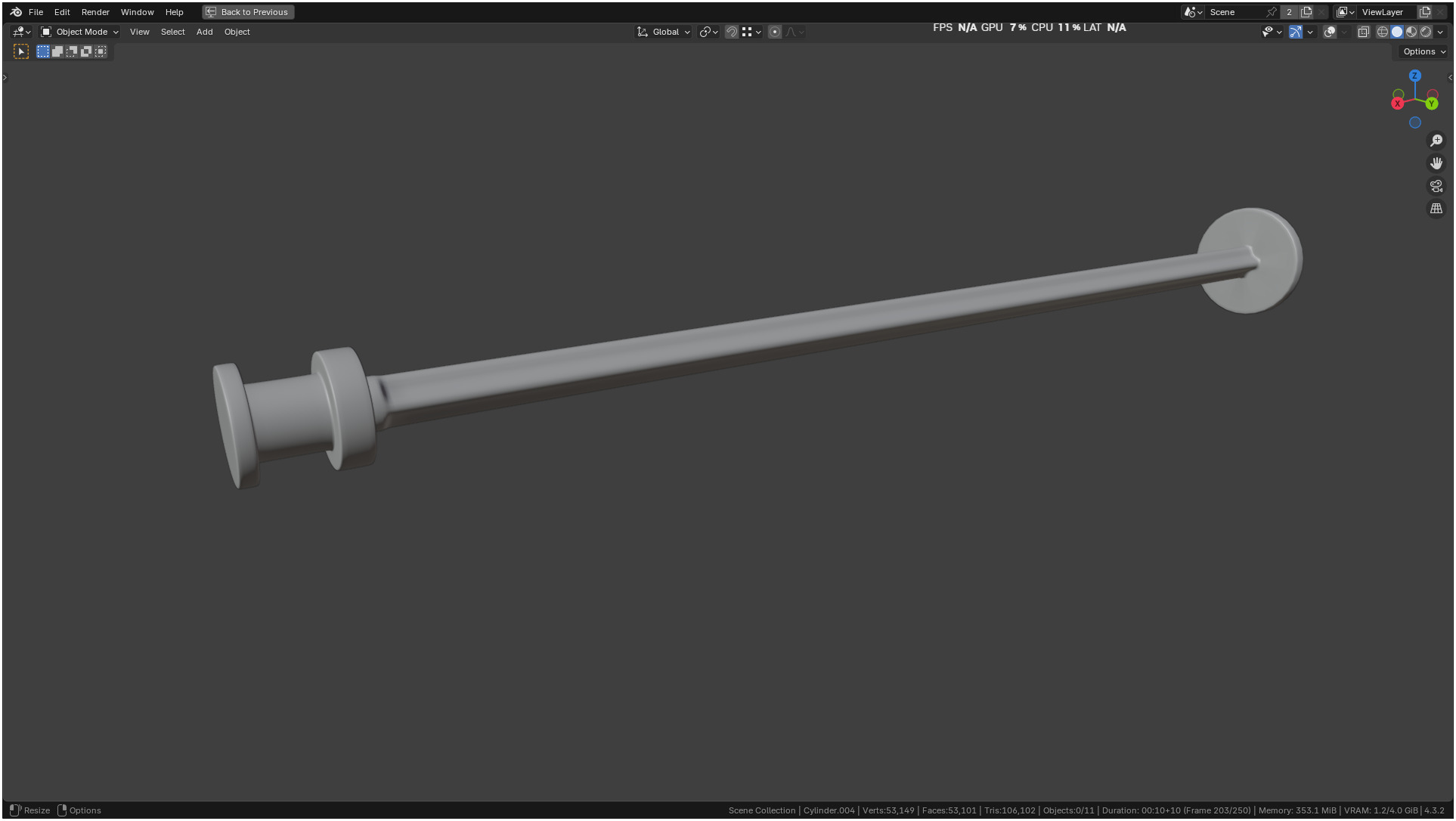 Insulin Syringe 03 mL realistic 3D model_17