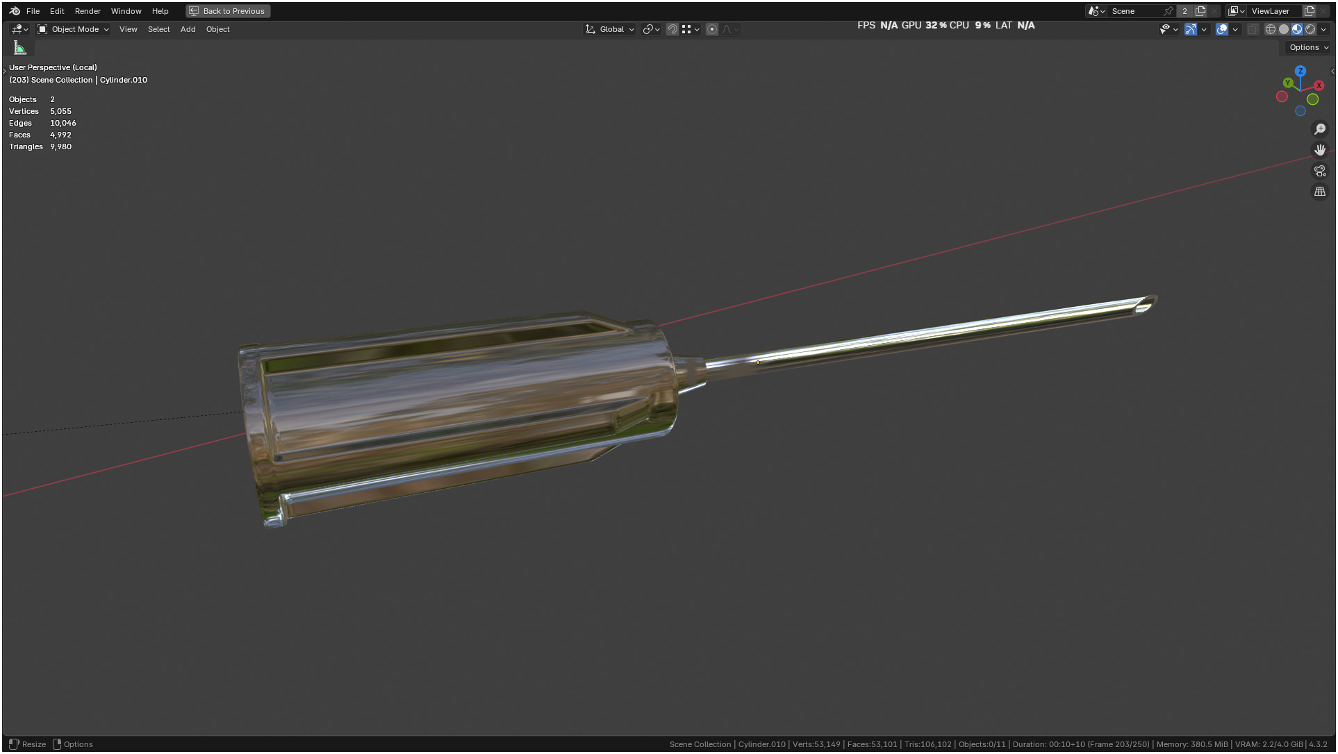 Insulin Syringe 03 mL realistic 3D model_76