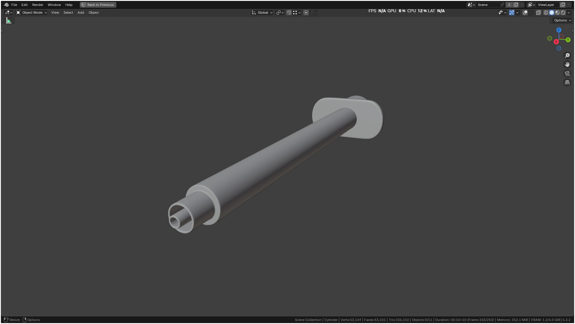 Insulin Syringe 03 mL realistic 3D model_68
