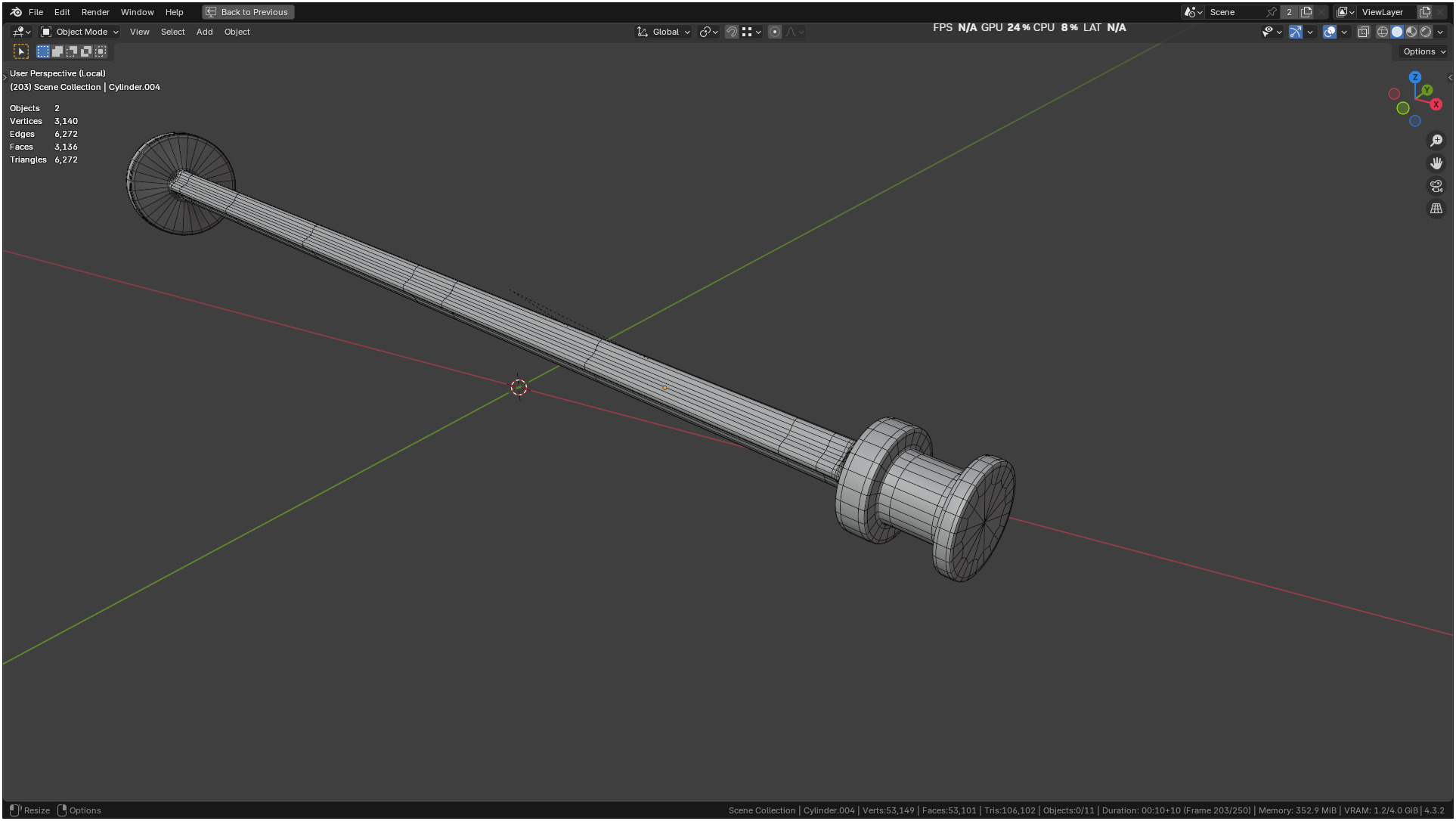 Insulin Syringe 03 mL realistic 3D model_23
