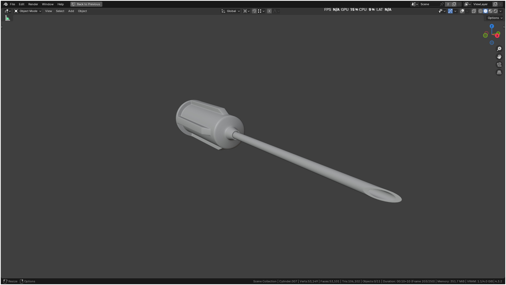 Insulin Syringe 03 mL realistic 3D model_63
