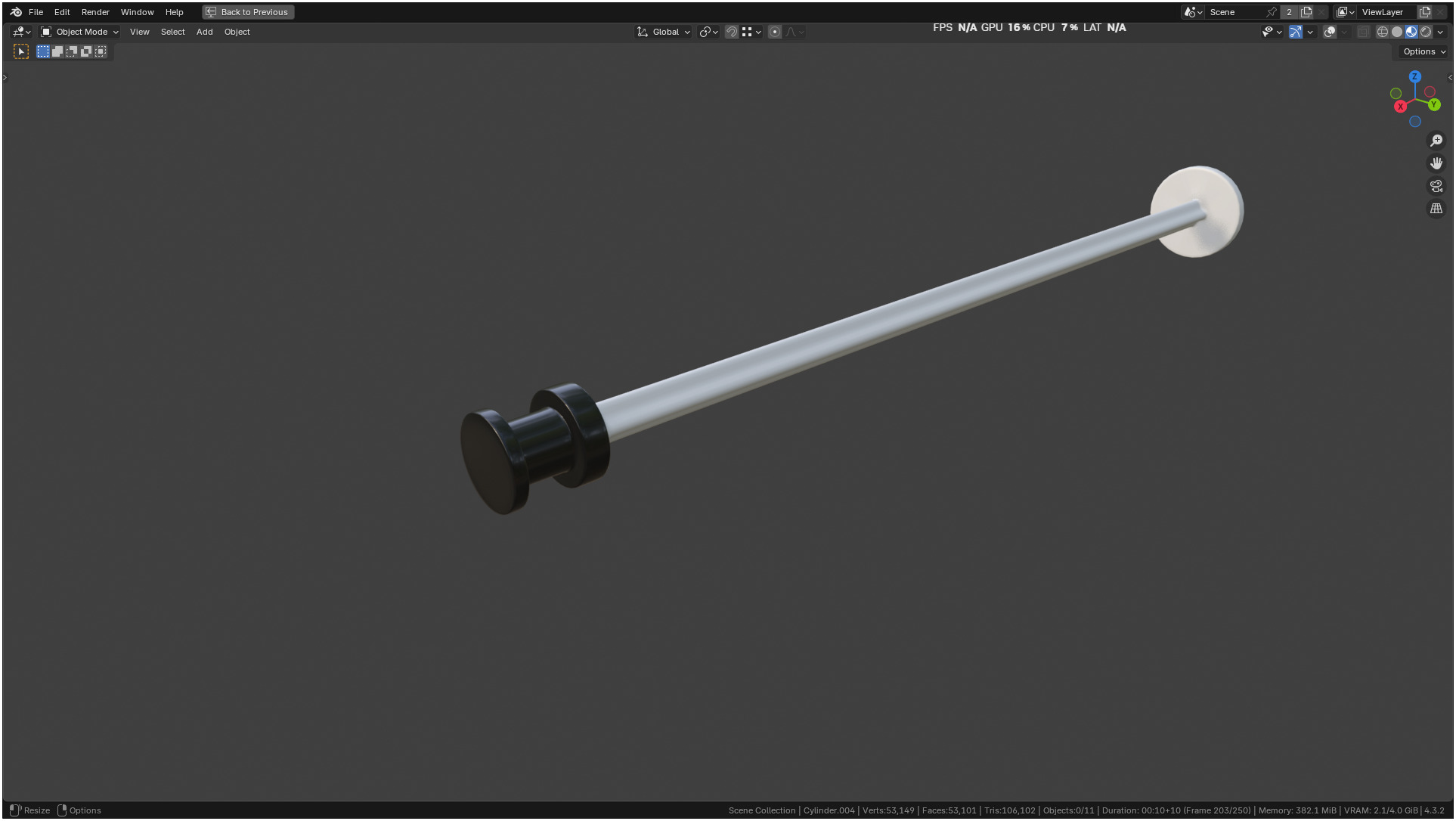 Insulin Syringe 03 mL realistic 3D model_13