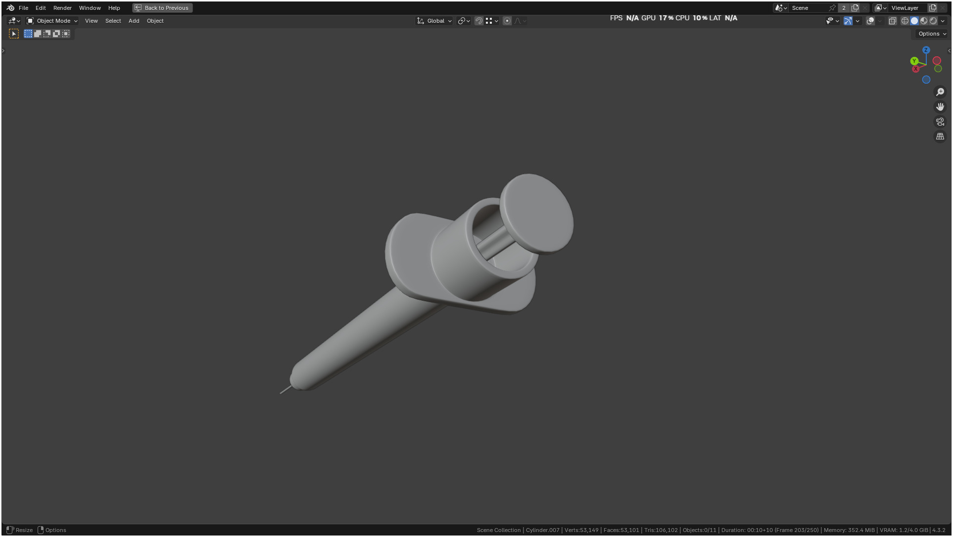 Insulin Syringe 03 mL realistic 3D model_27
